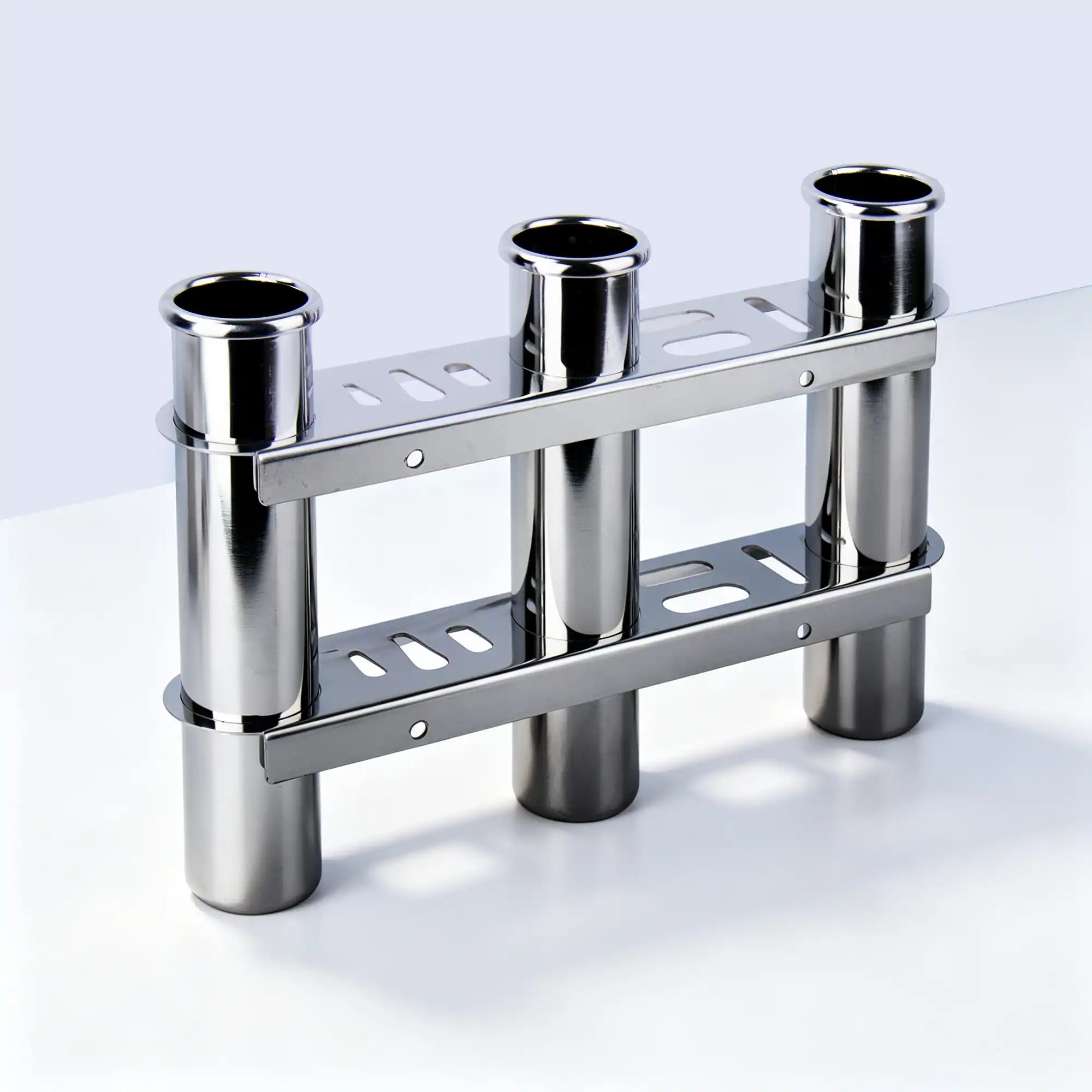 Vertical Wall-Mounted Fishing Rod Holder 3 Tubes