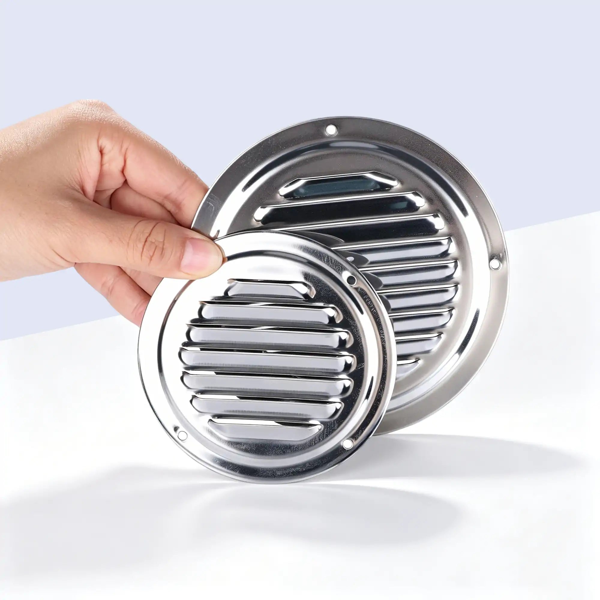 Marine Stainless Steel Louvered Vent 2 Pack