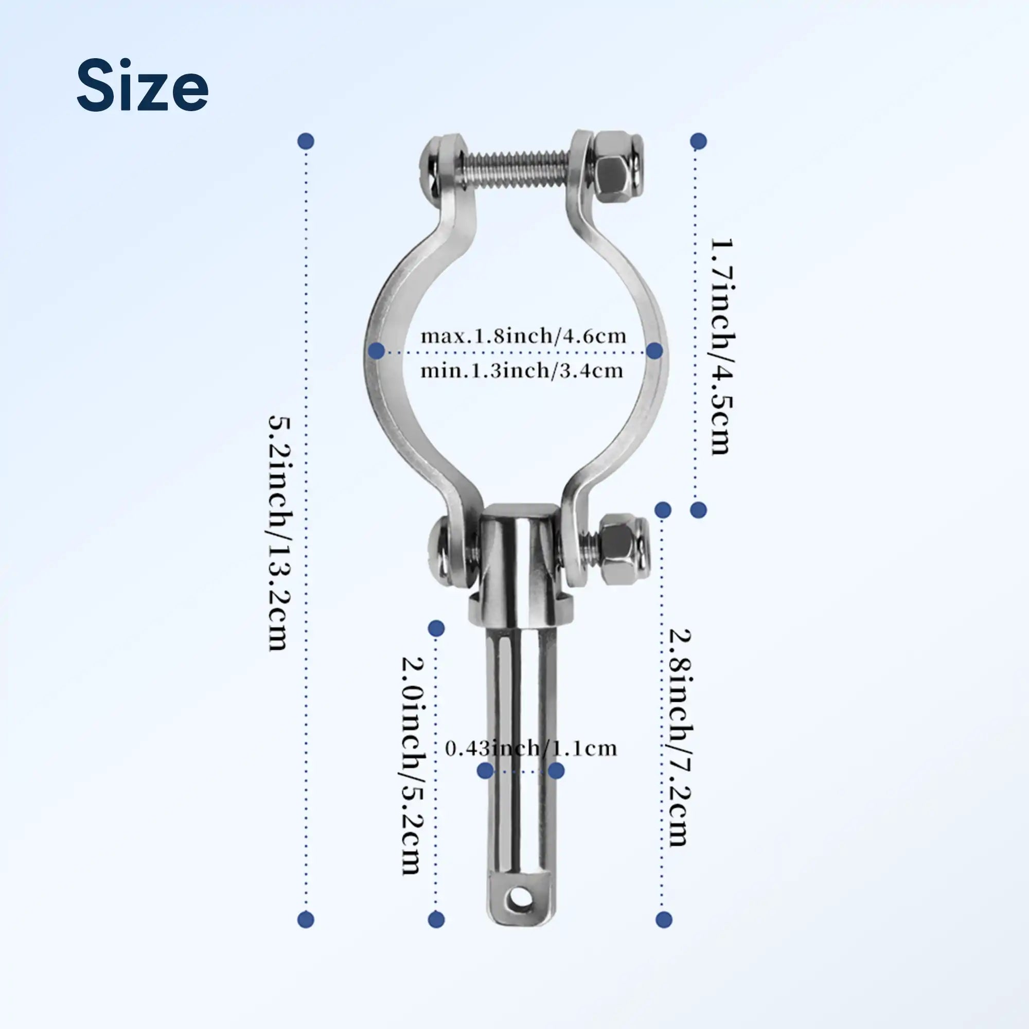 Clamp-On Boat Paddle Holders (1-3/8'' to 1-3/4'')