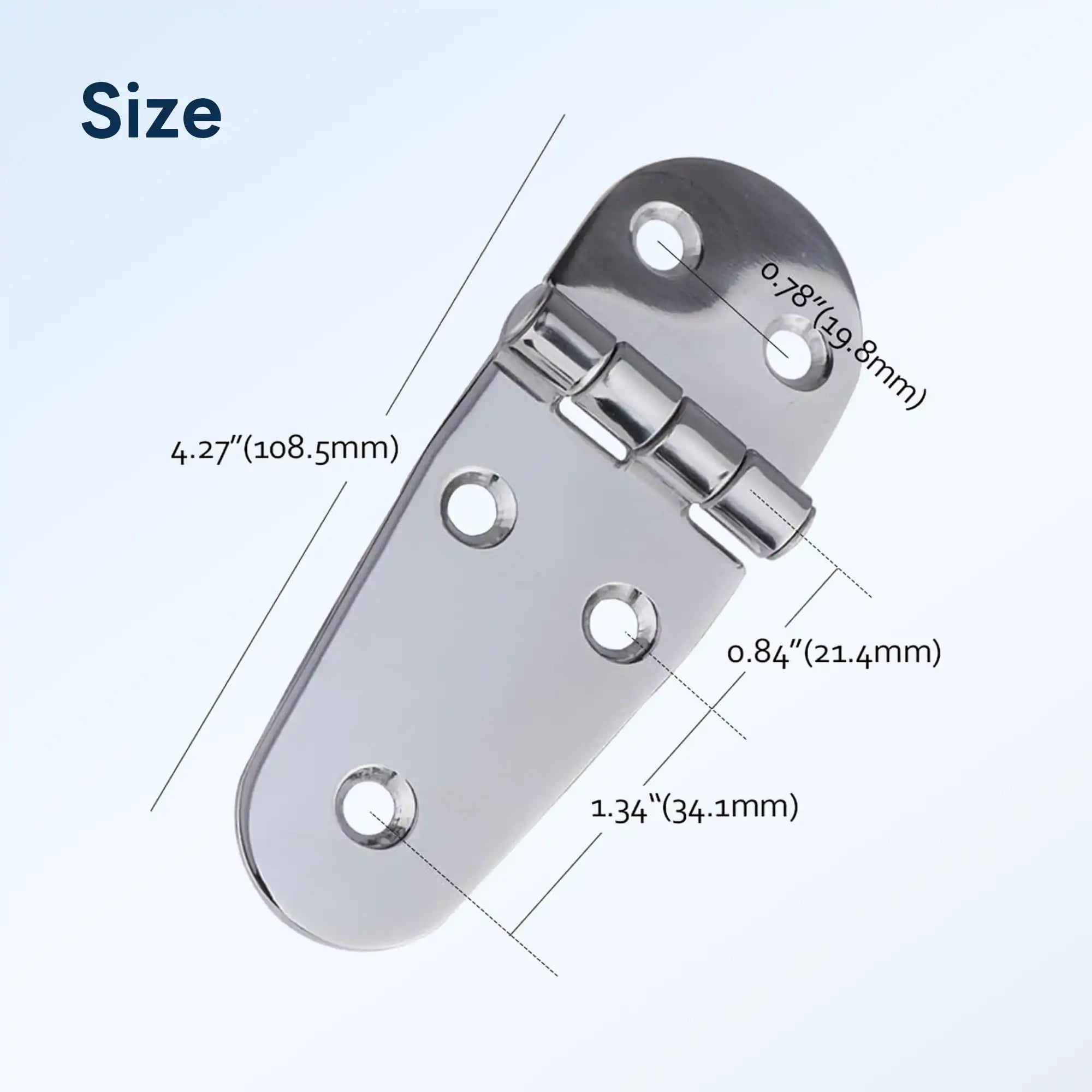 4" Boat Stainless Steel Door Hinges 2 Pack