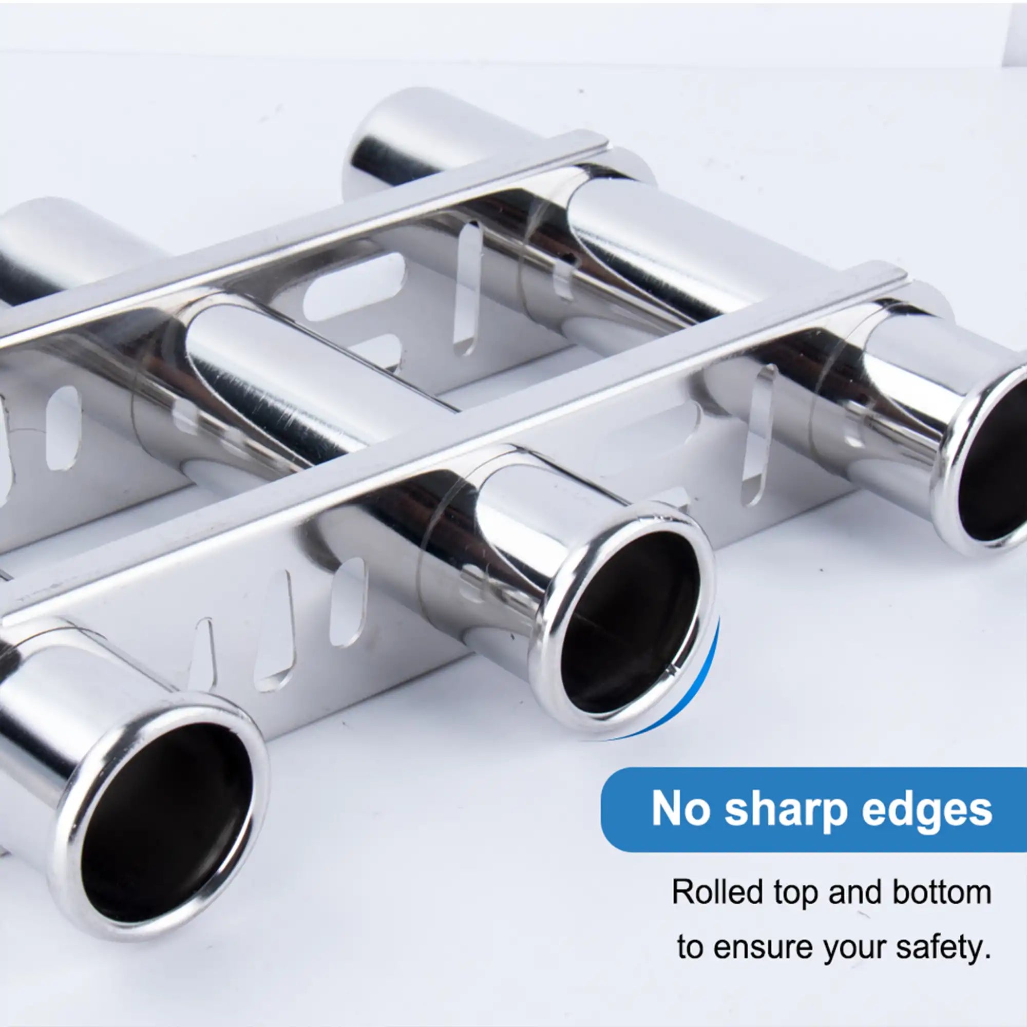 Vertical Wall-Mounted Fishing Rod Holder 3 Tubes