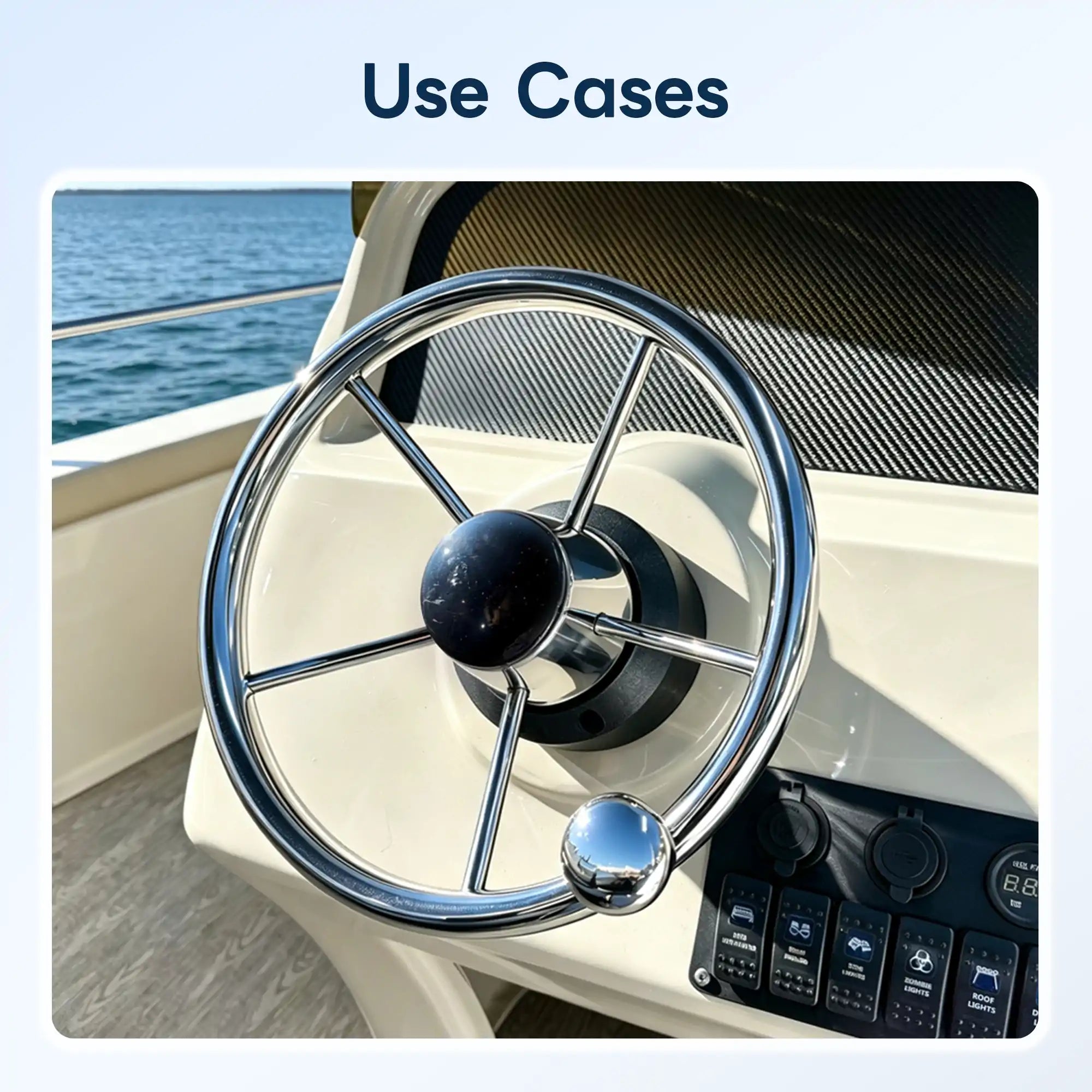 Stainless Steel Boat Steering Wheel 11"
