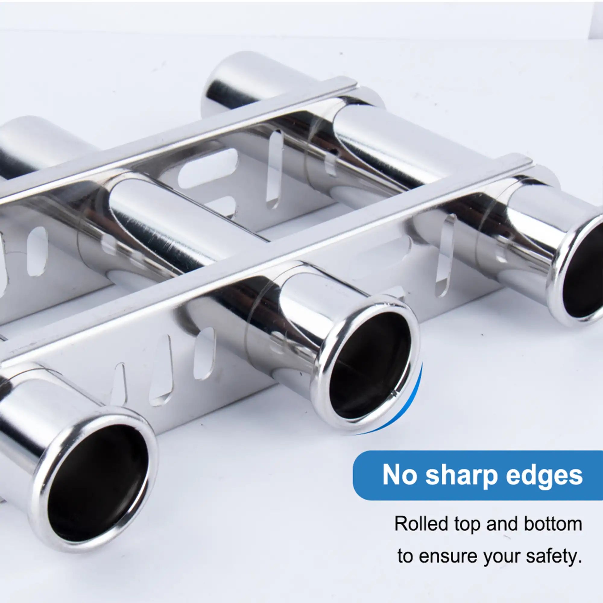 Vertical Wall-Mounted Fishing Rod Holder 4 Tubes