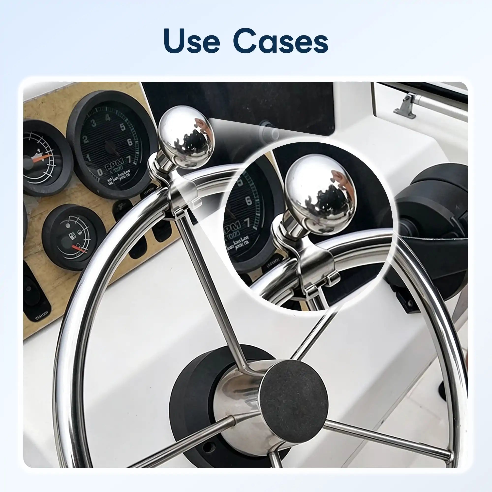 Stainless Steel Boat Steering Wheel Control Knob