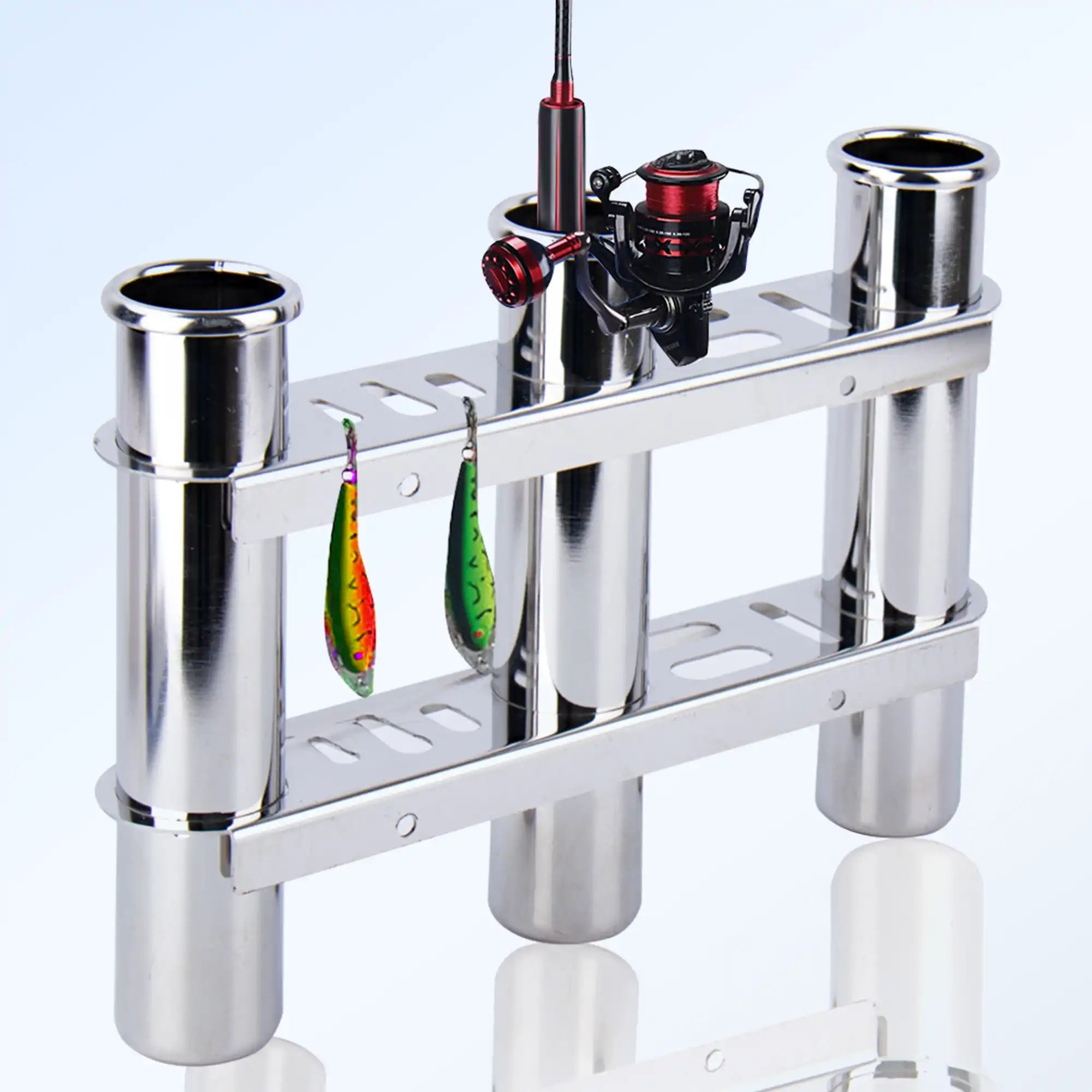 Wall-Mounted Fishing Rod Holder 3 Tubes