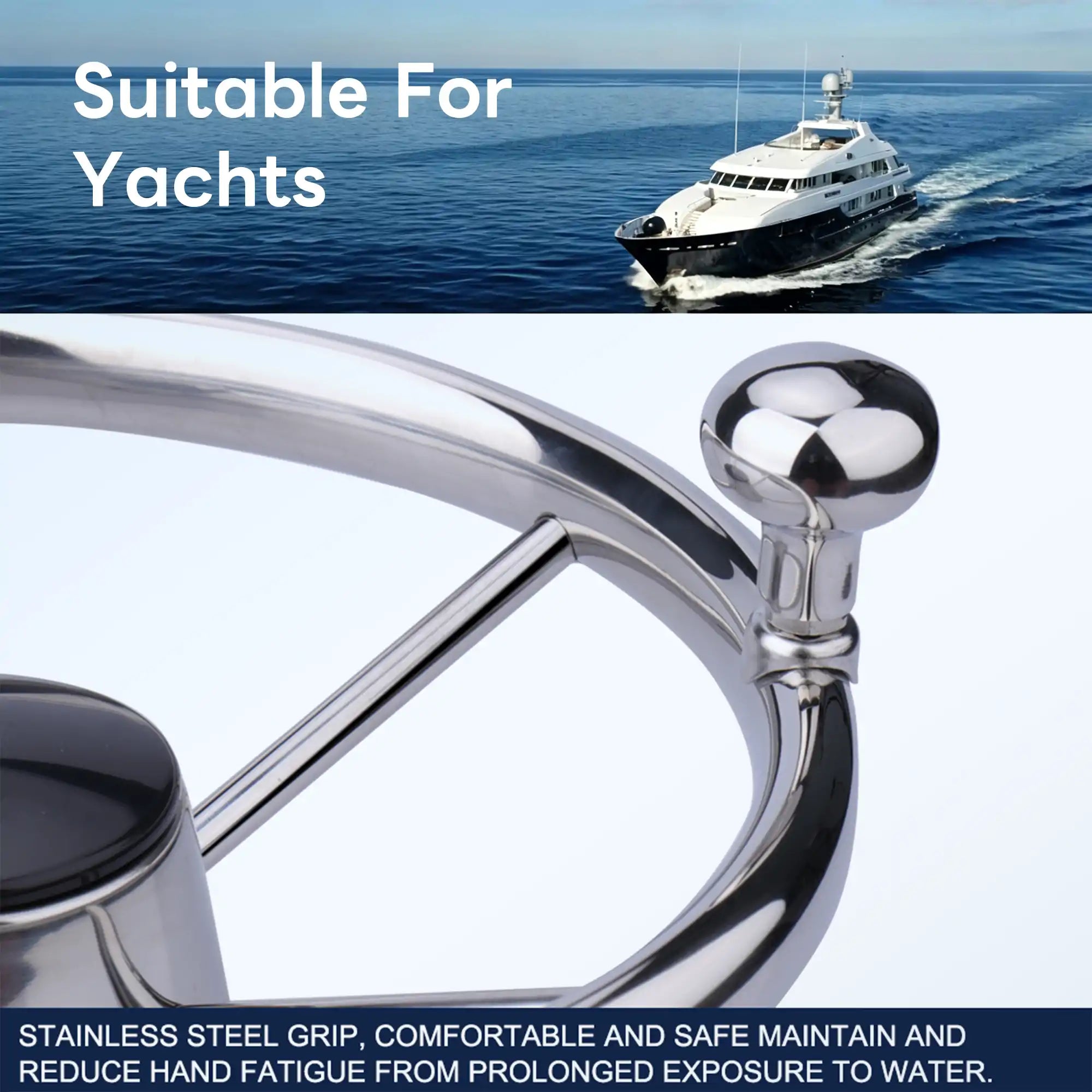 Stainless Steel Boat Steering Wheel 11"