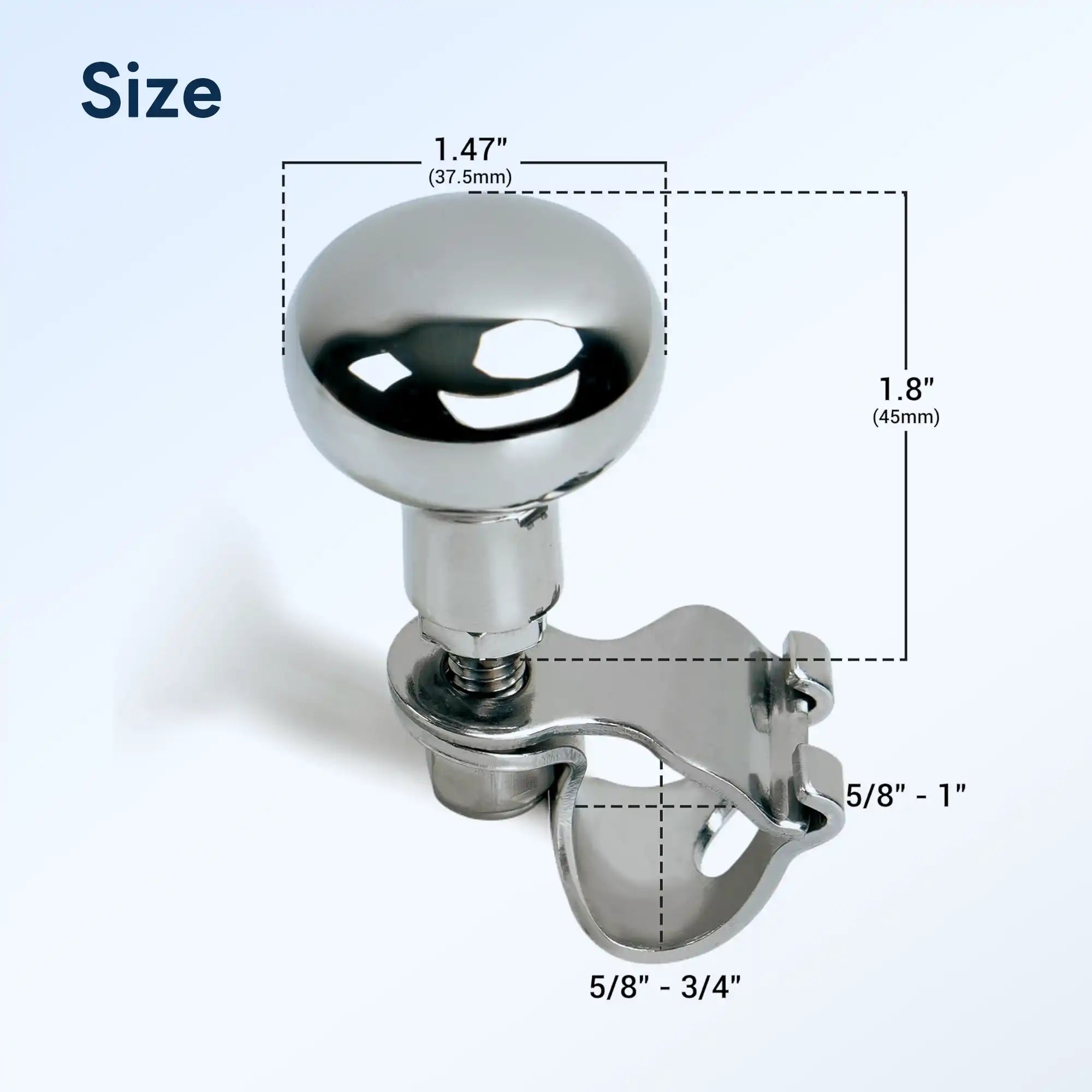 Stainless Steel Boat Steering Wheel Control Knob