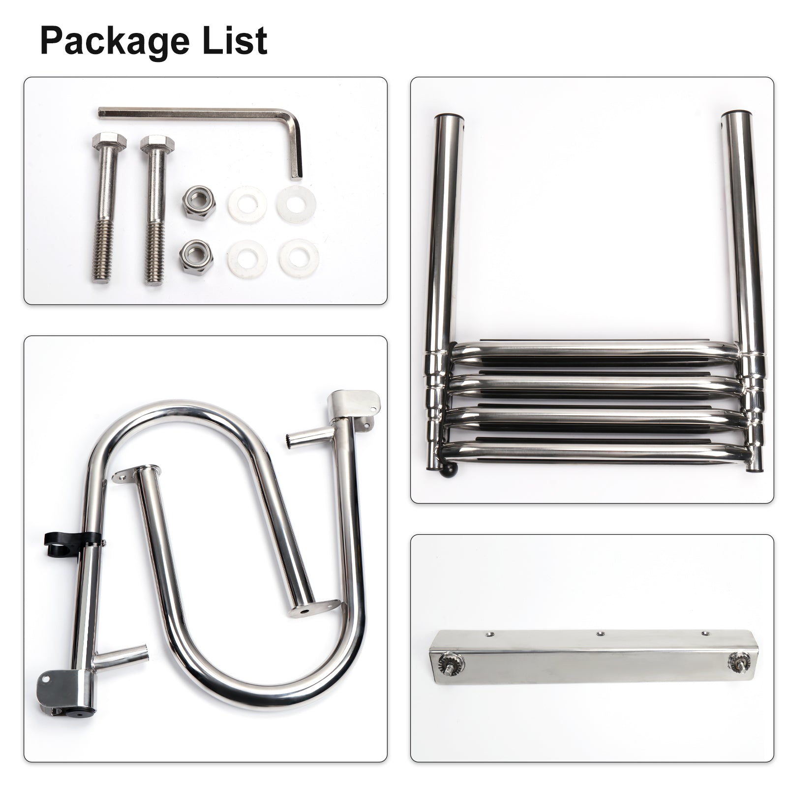 4 Step Pontoon Boat Ladder