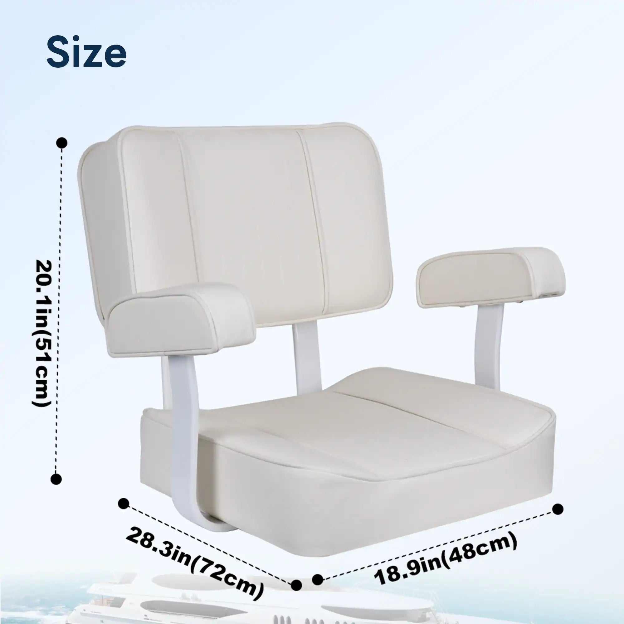 Captain Boat Seat with Armrest