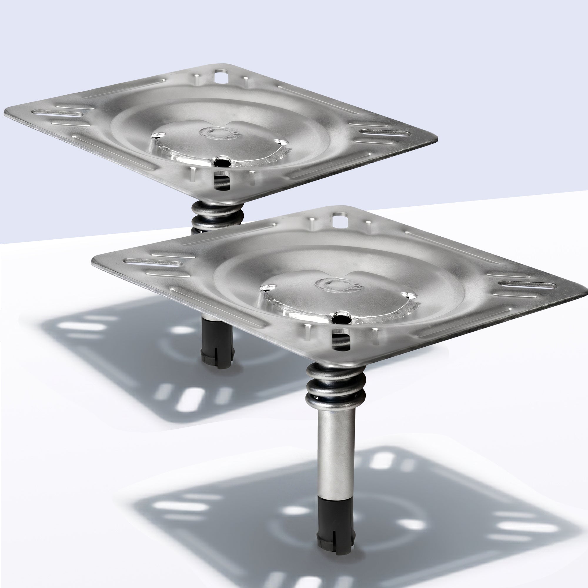 Boat Seat Pin Mount with Shock-Absorbing Spring - Silver