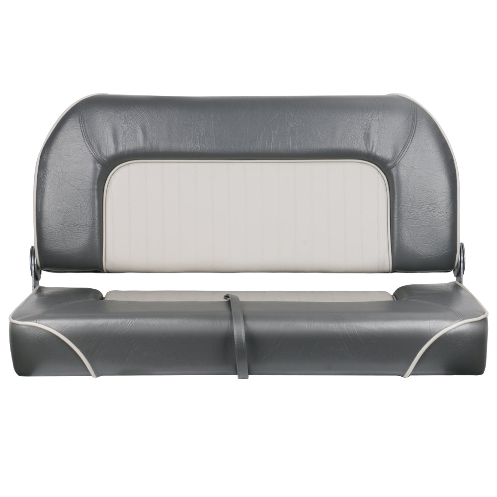 Boat Bench Seat- Double Folding Boat Seat- Gray