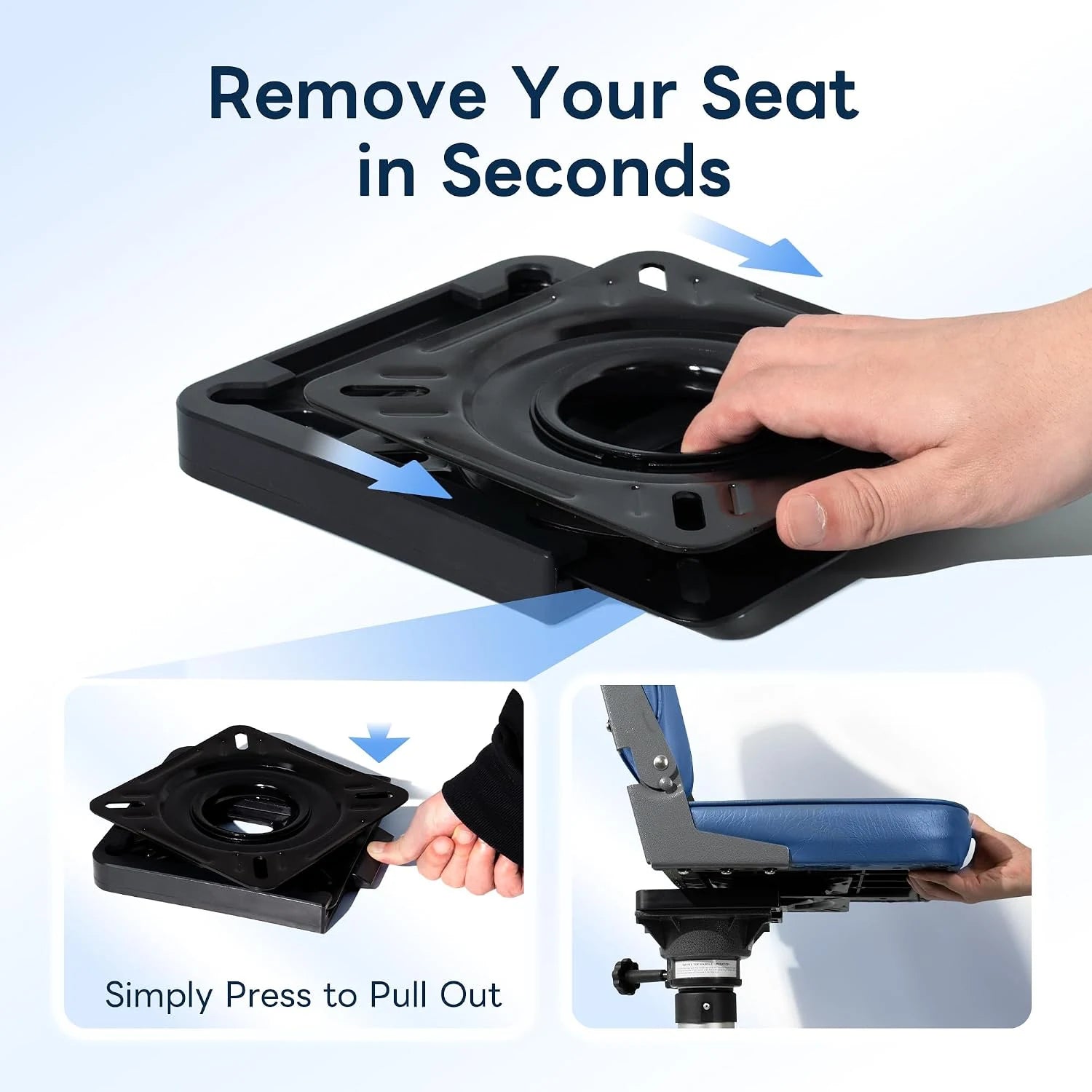 2-Pack Green Fold-Down Boat Seats with Quick-Disconnect Swivel Mounts
