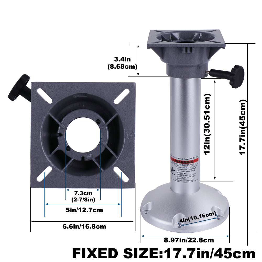 Adjustable Aluminum Pedestal Table Base for Boats