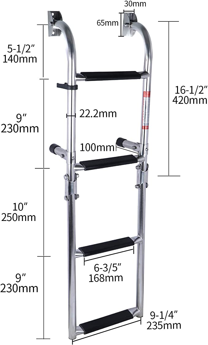 Folding Boat Ladder Stainless Steel