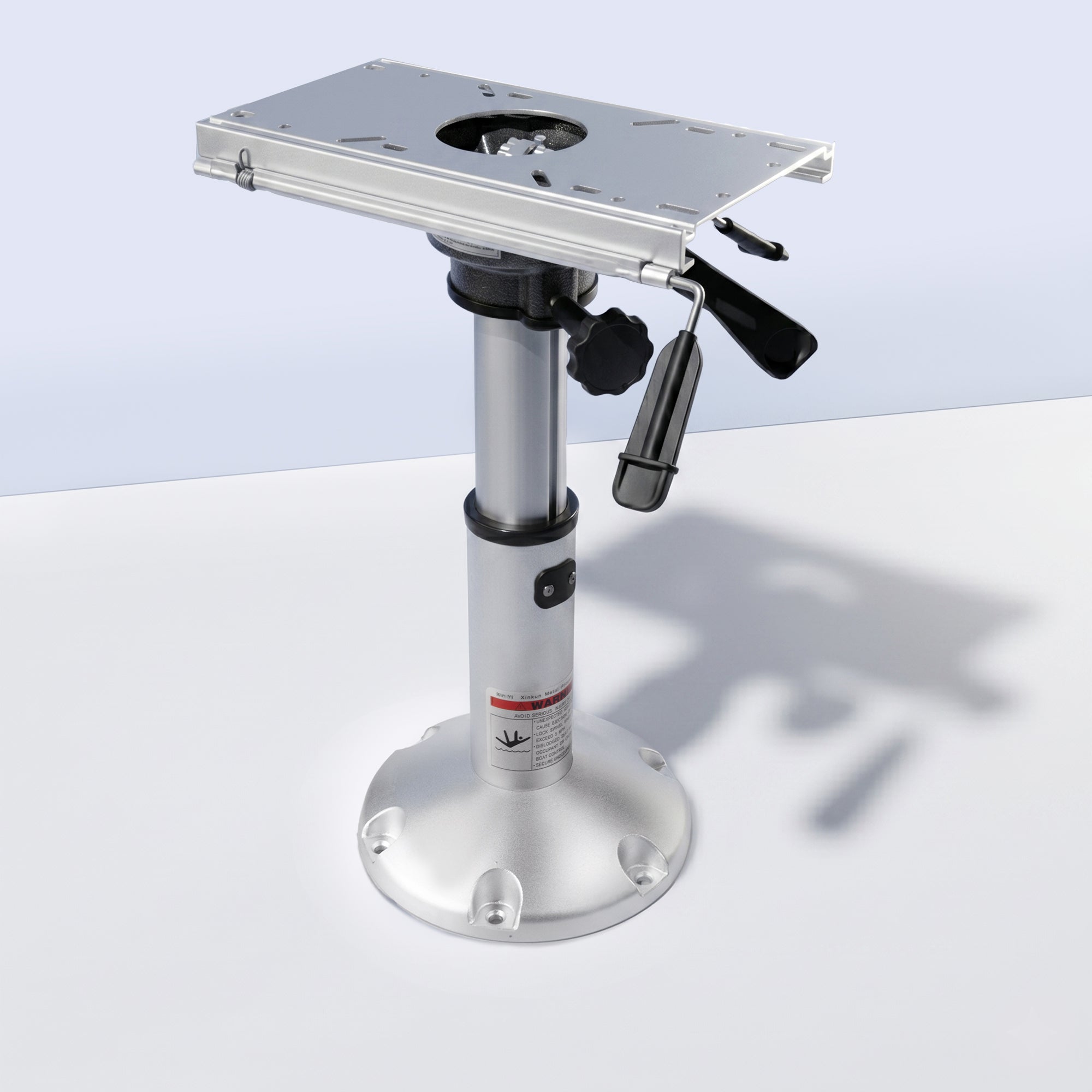 Gas Lift Boat Seat Pedestal with Slide Mount, 17" to 24"