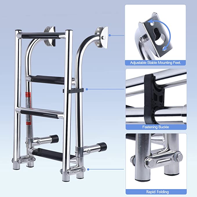 Folding Boat Ladder Stainless Steel