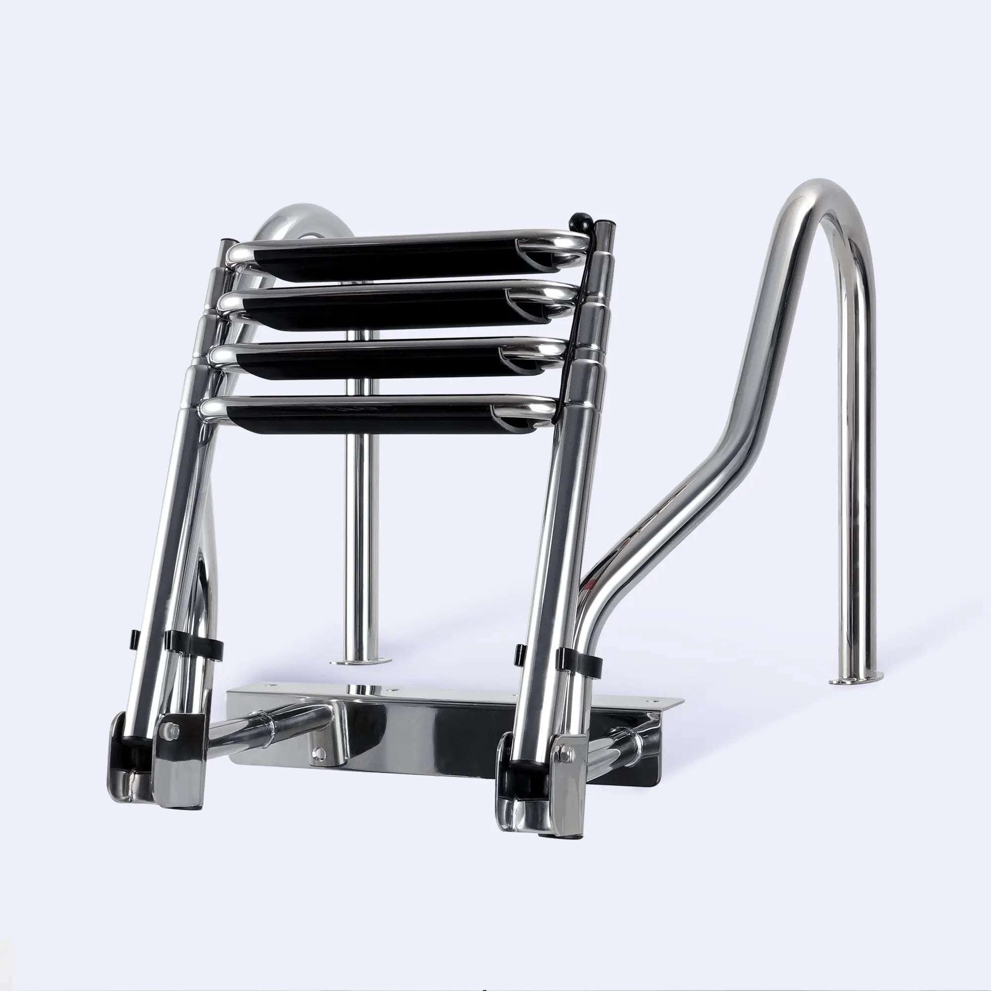 Pontoon Boat Ladder with Curved Handrail