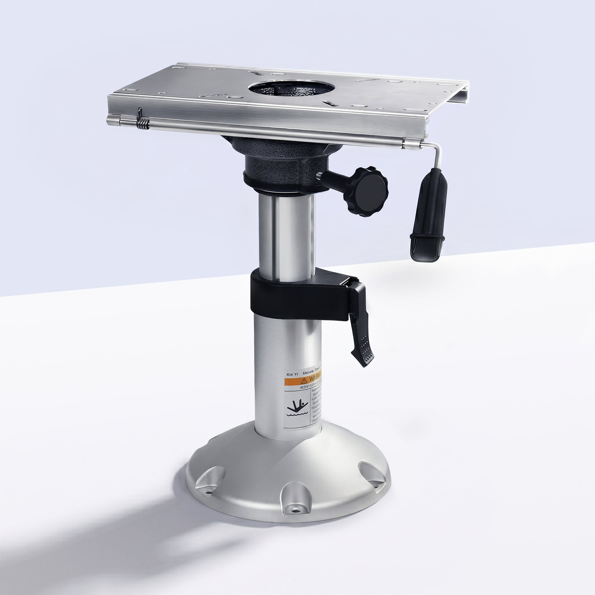 Adjustable Boat Seat Pedestal with Slide Mount, 13" to 18"