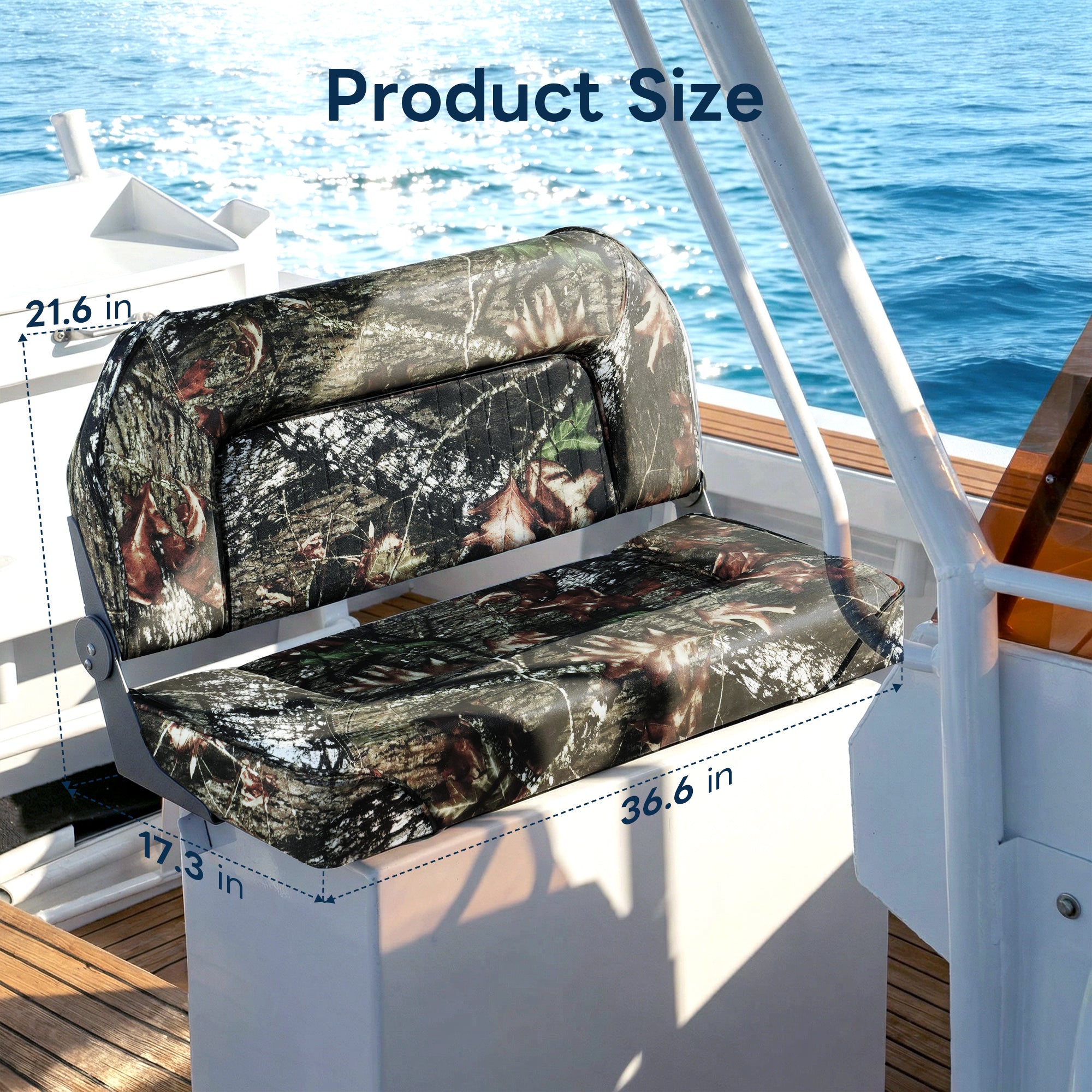 Folding Boat Bench Seat - Camo