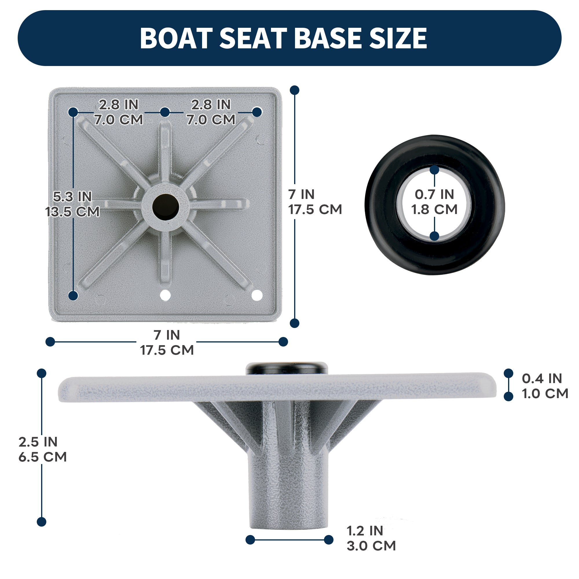 Boat Seat Pedestal Base Mount