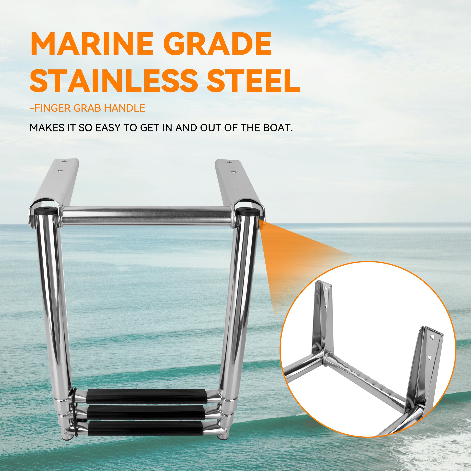 Boat Ladder 3 Step Folding