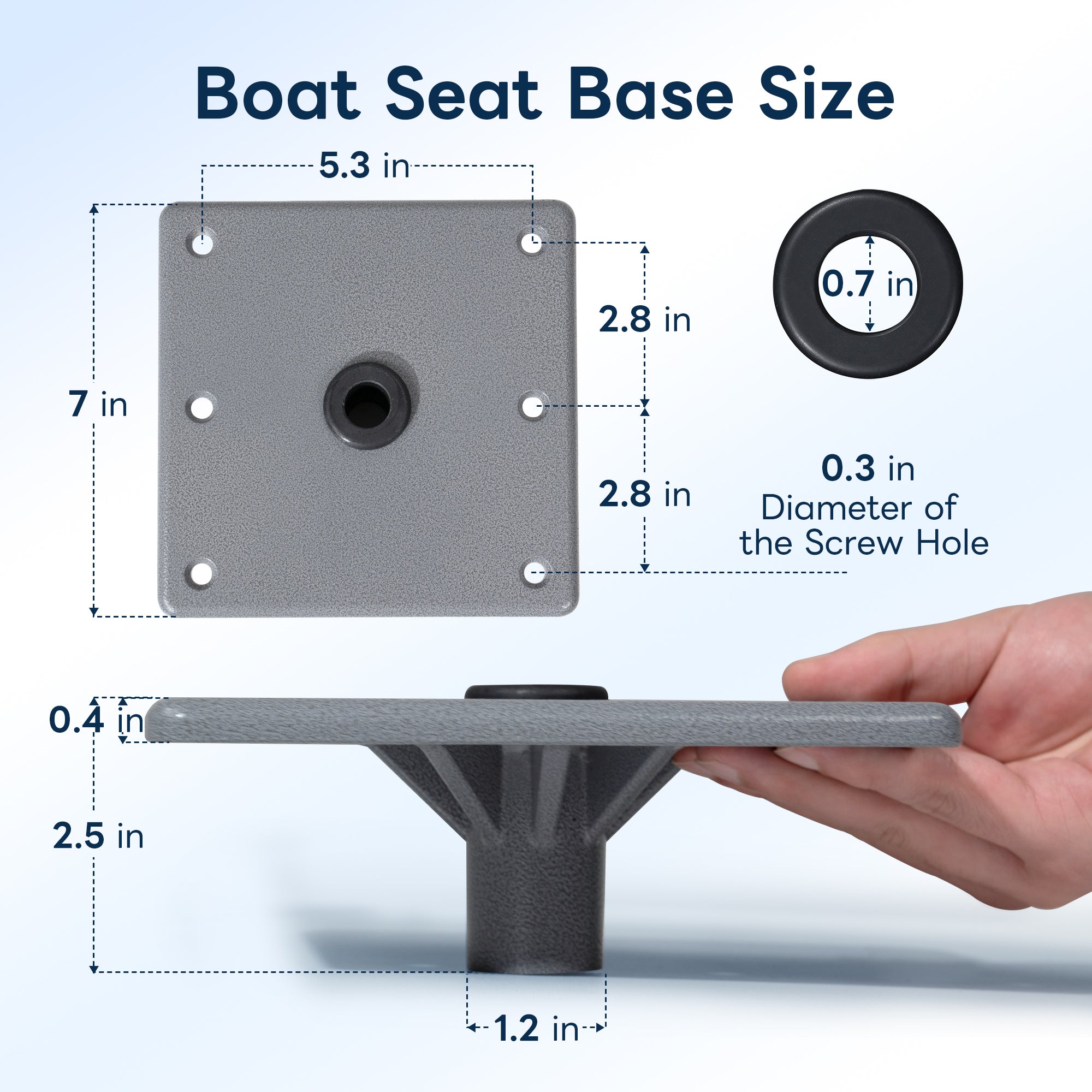 Boat Seat Mounts 7" x 7"