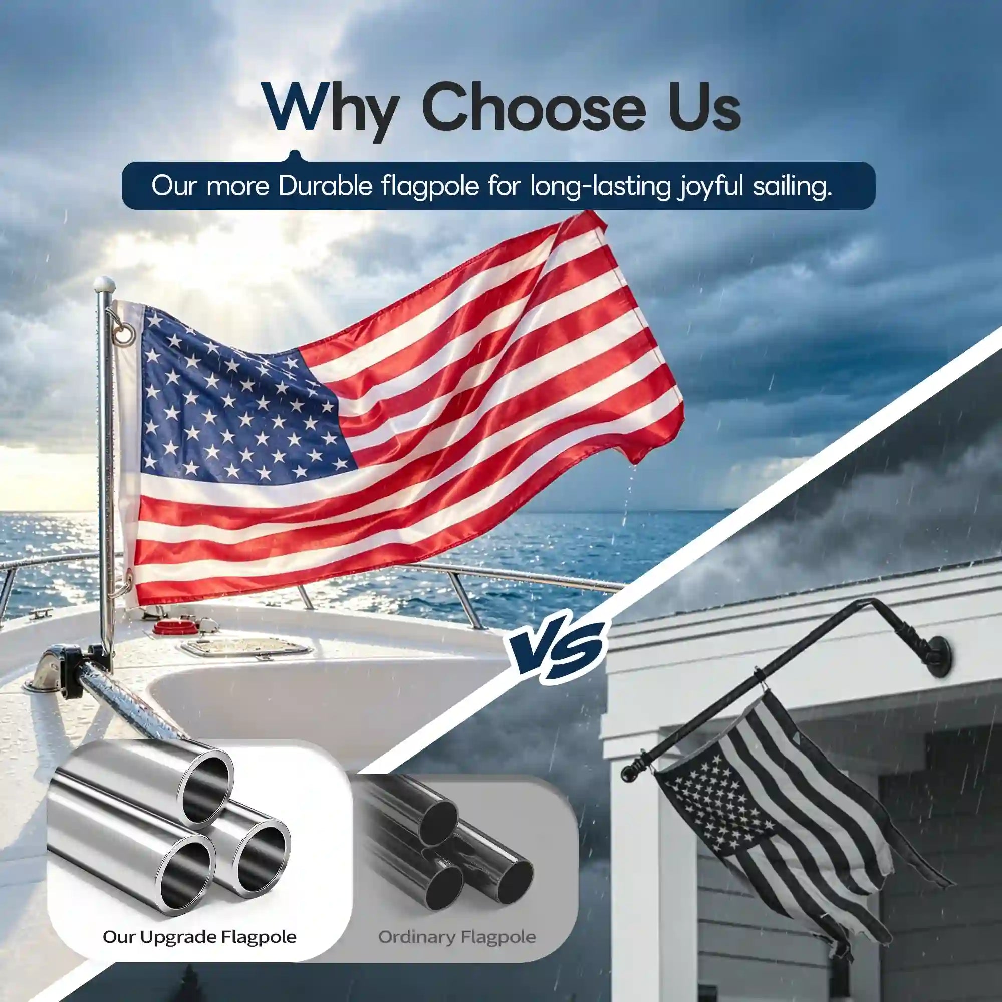 Boat Flag Pole 2 Pack