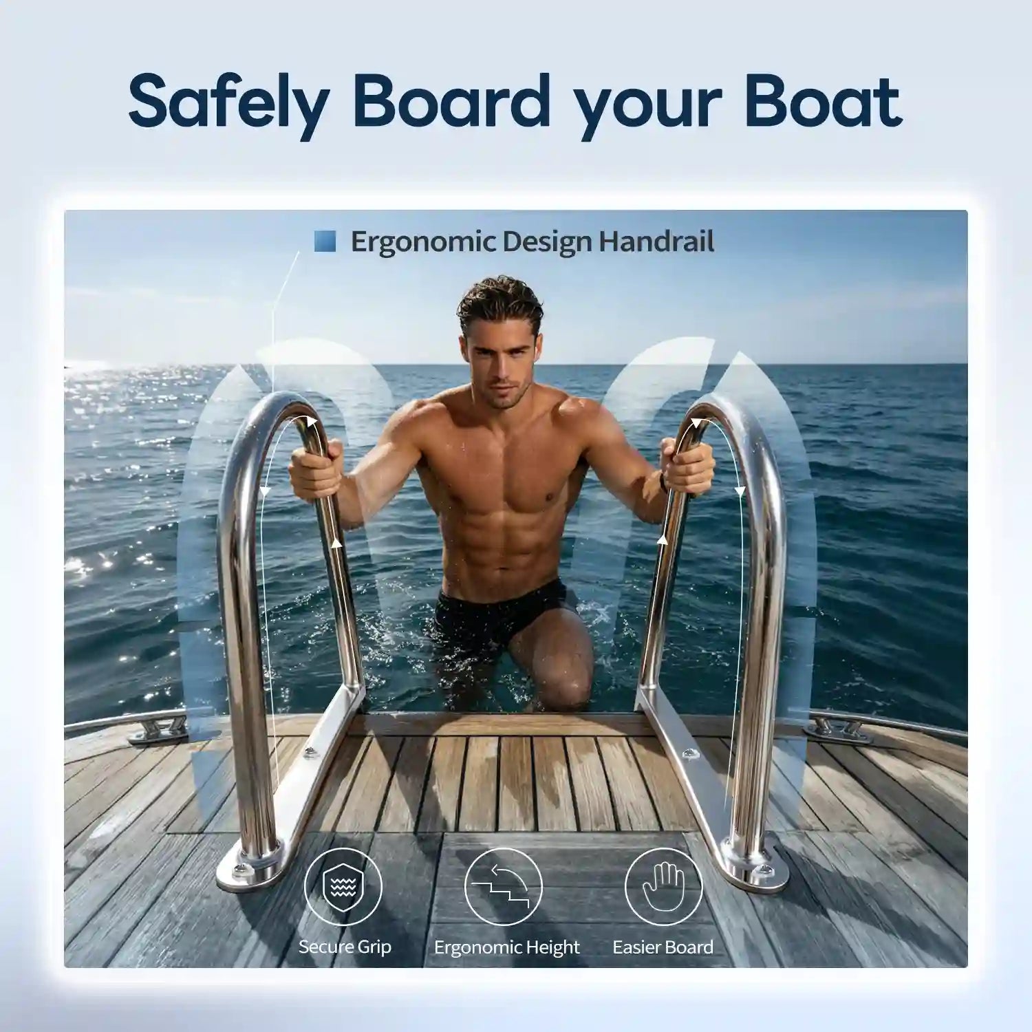 Boat Ladder with Handrails 4-Step