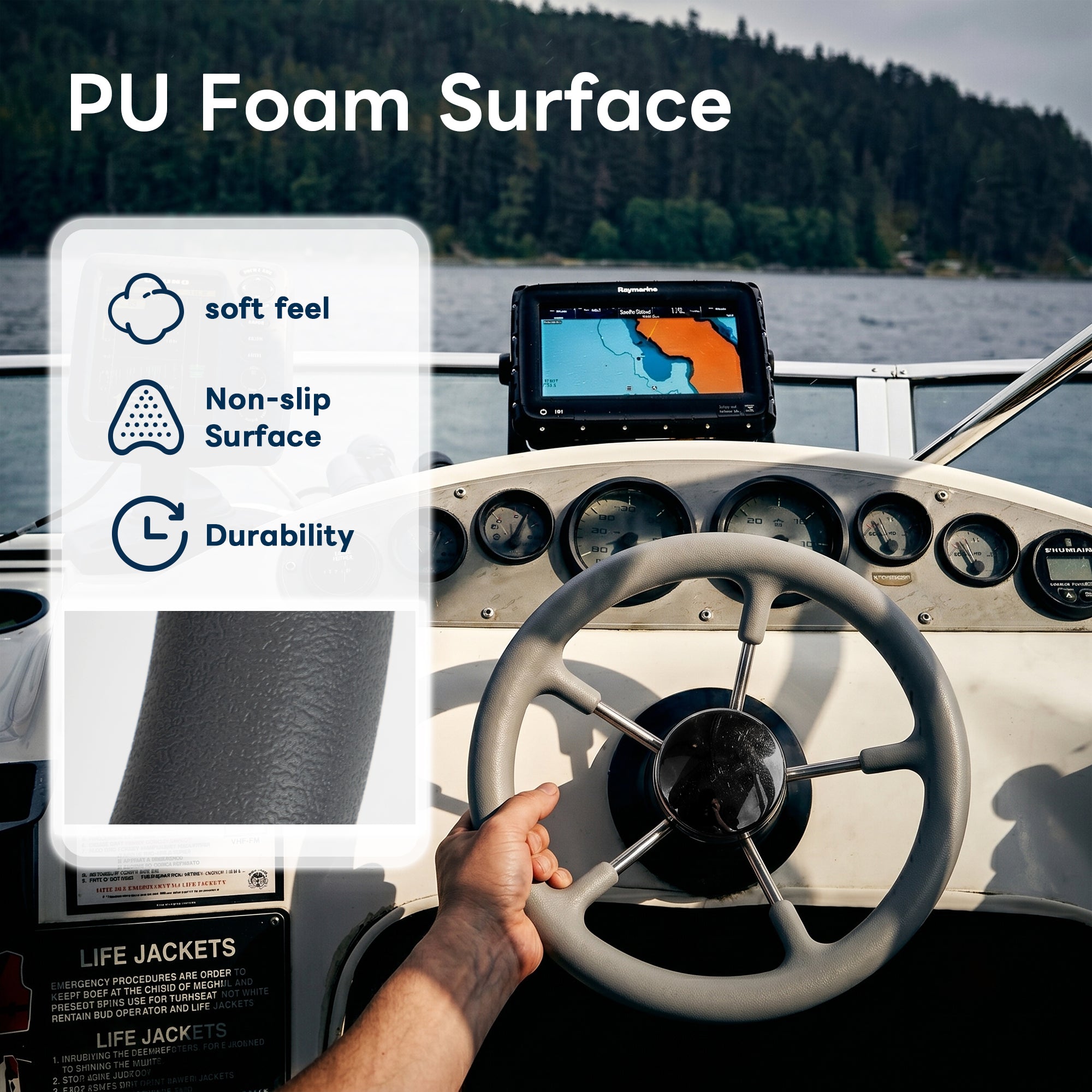 5-Spoke Boat Steering Wheel 13.5"