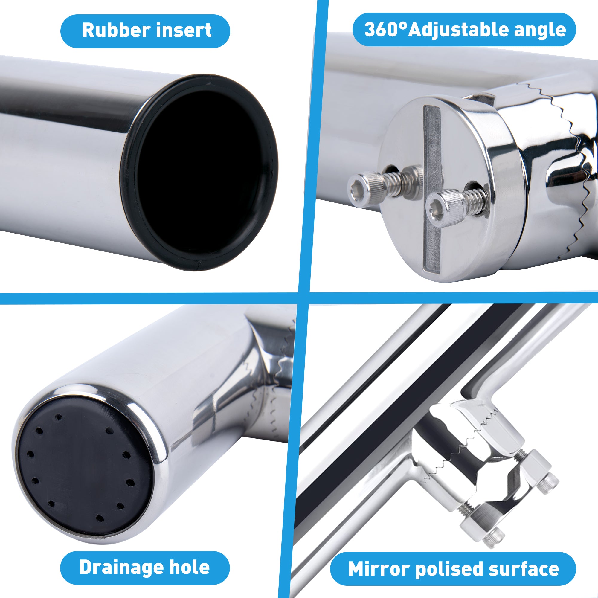 Fishing Rod Holders for Boat Rail Mount