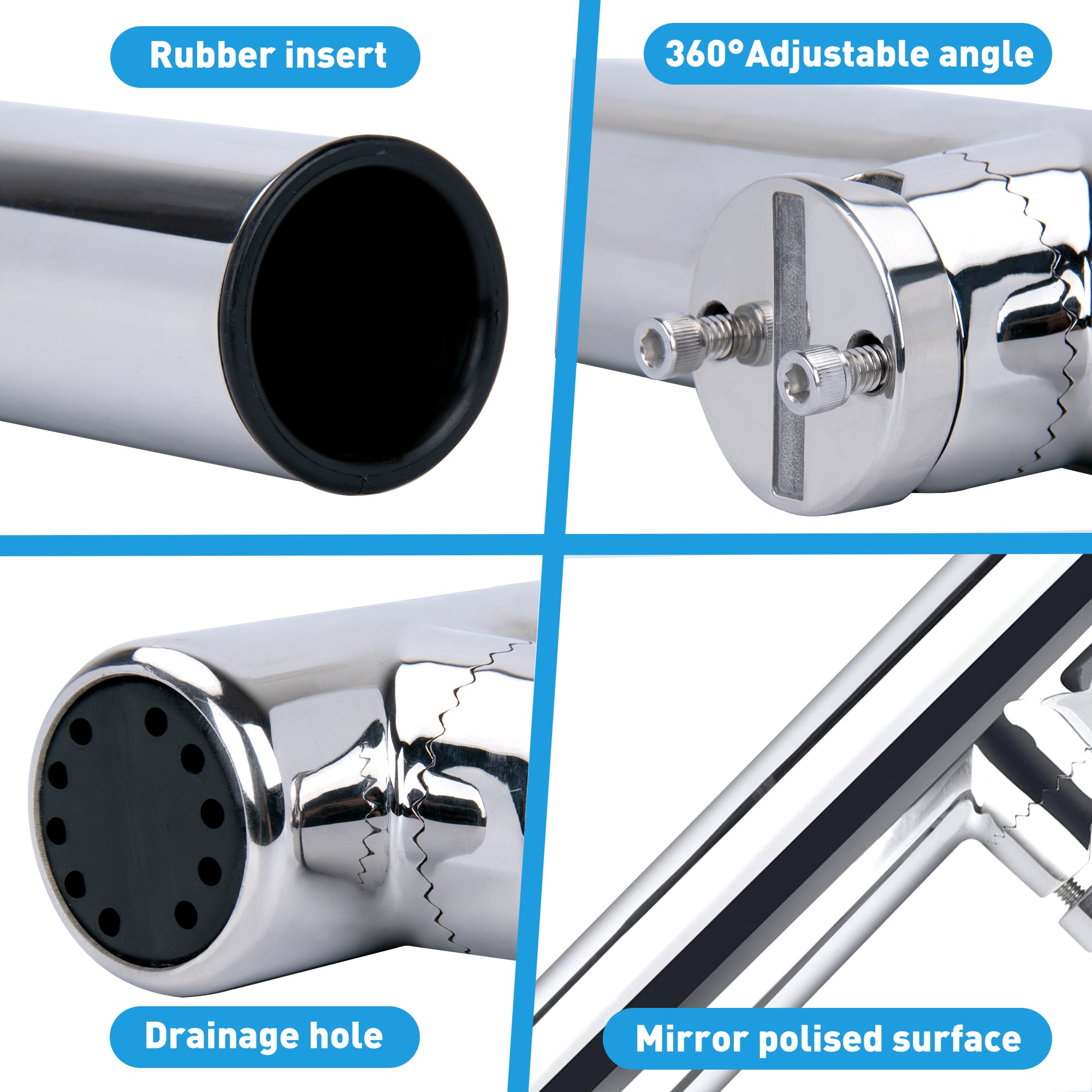 Fishing Rod Holders for Boat Rail Mount