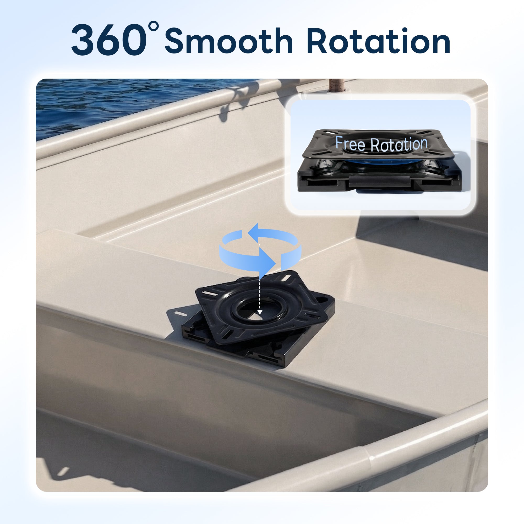 Quick Disconnect Seat Mount with Boat Seat Swivel