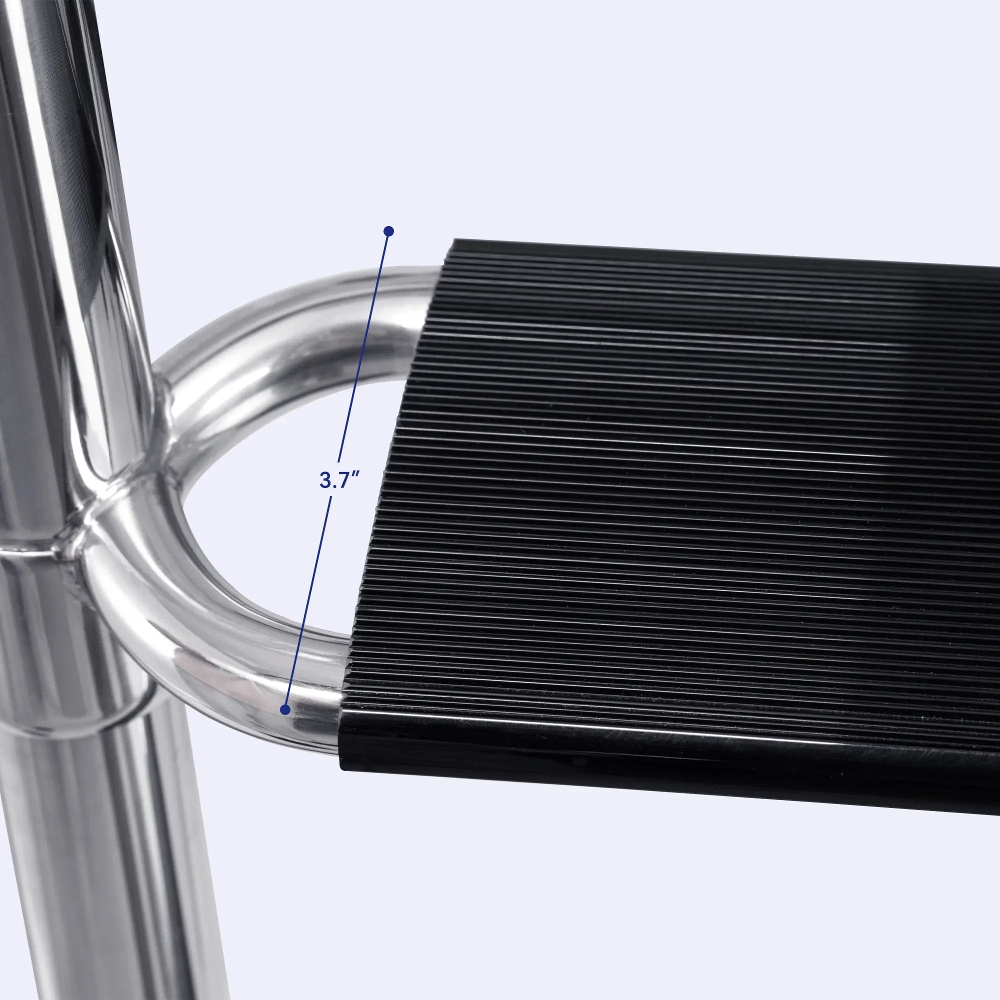 Pontoon Boat Ladder with Curved Handrail