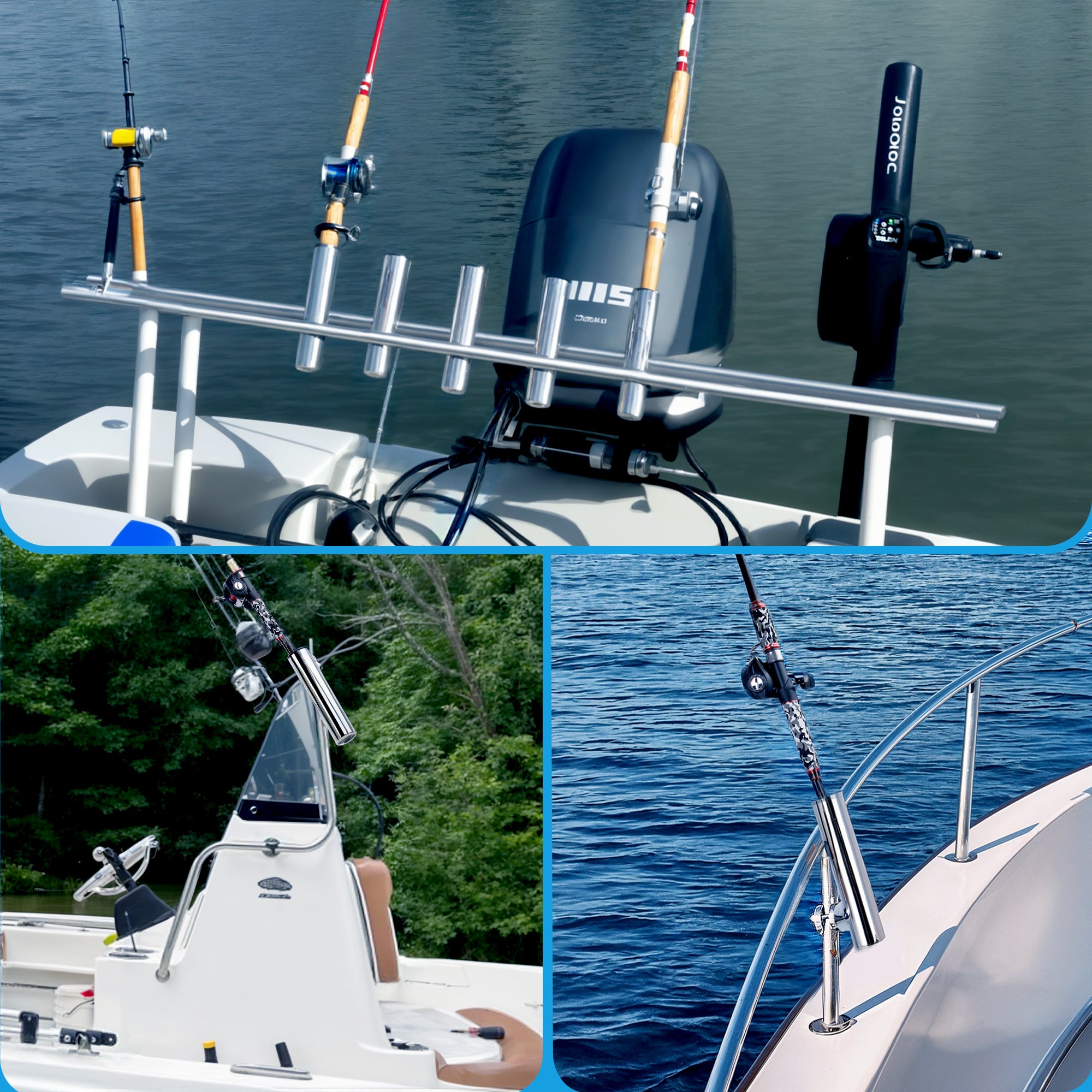 Fishing Rod Holders for Boat Rail Mount