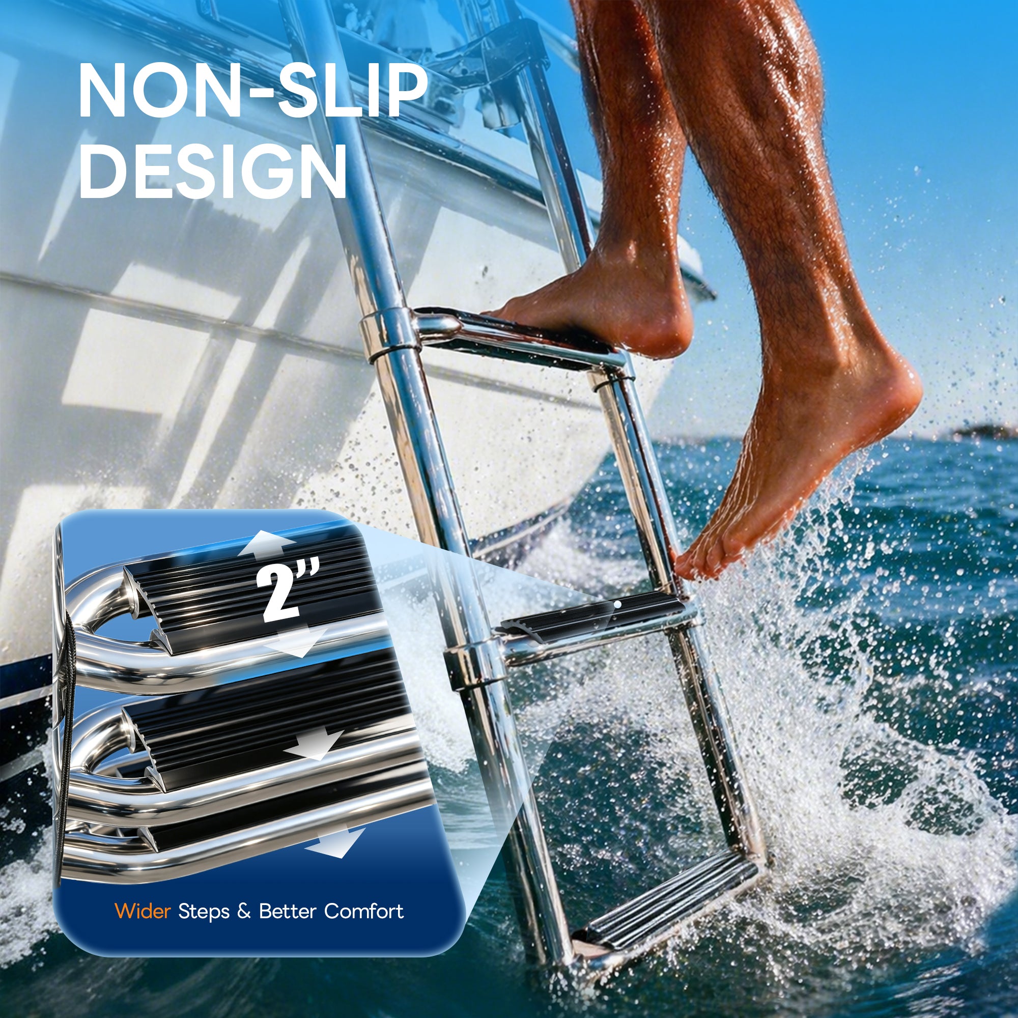 Pontoon Boat Ladder 4-Step