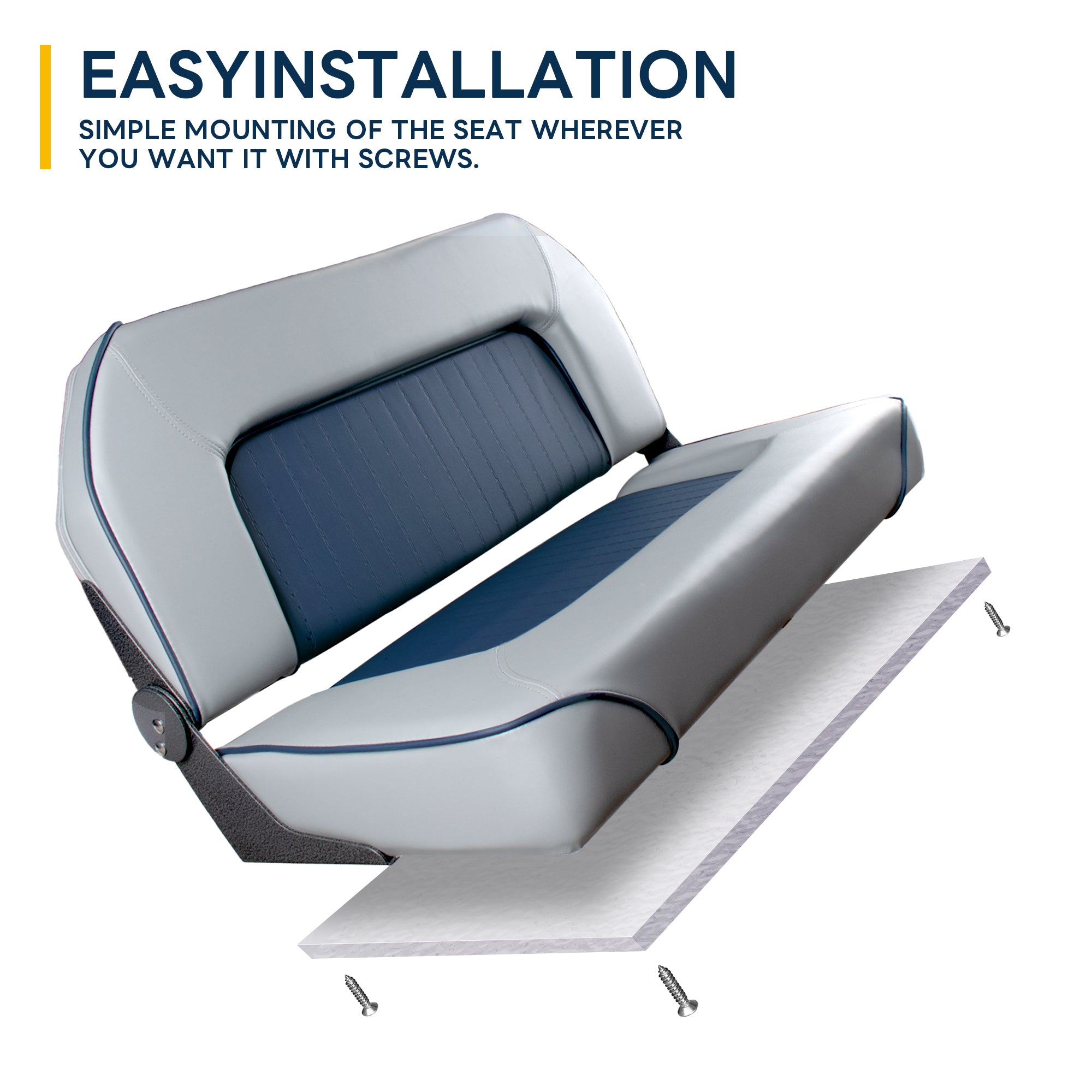 Boat Bench Seat- Double Folding Boat Seat