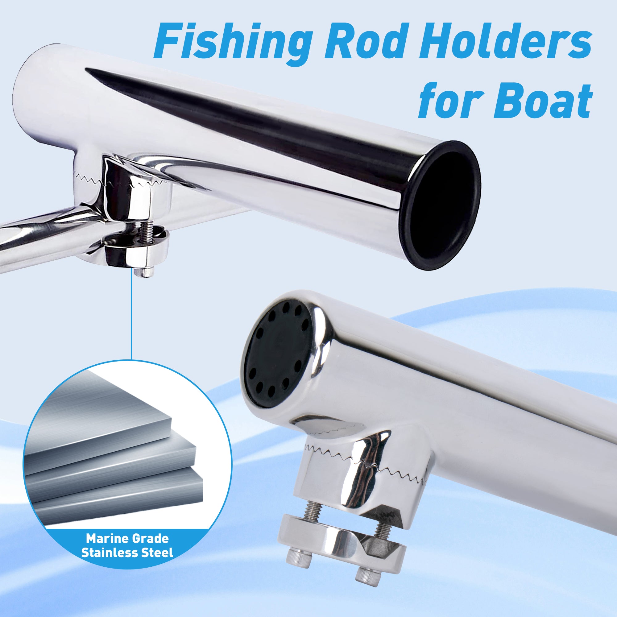 Fishing Rod Holders for Boat Rail Mount