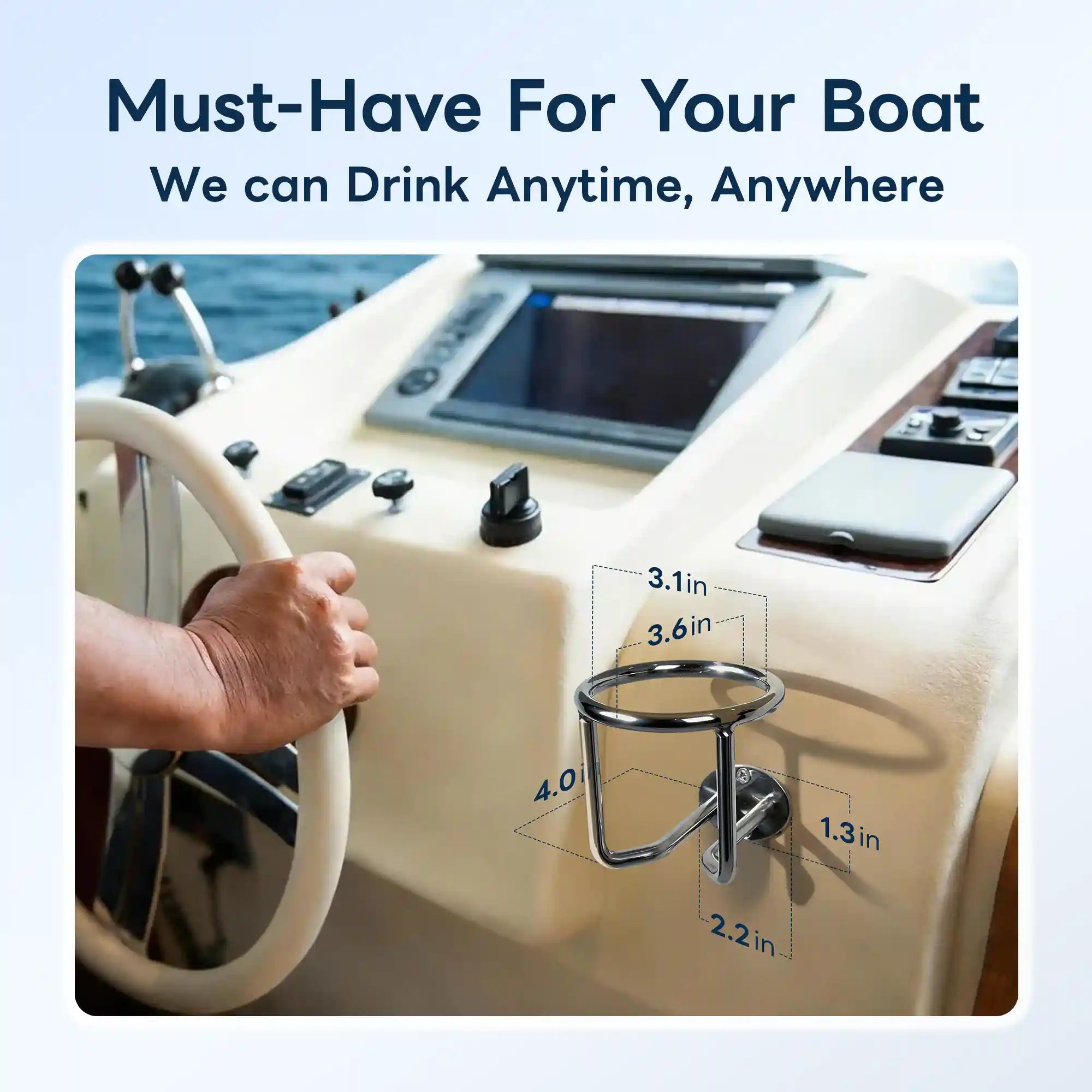 Stainless Steel Boat Cup Holder
