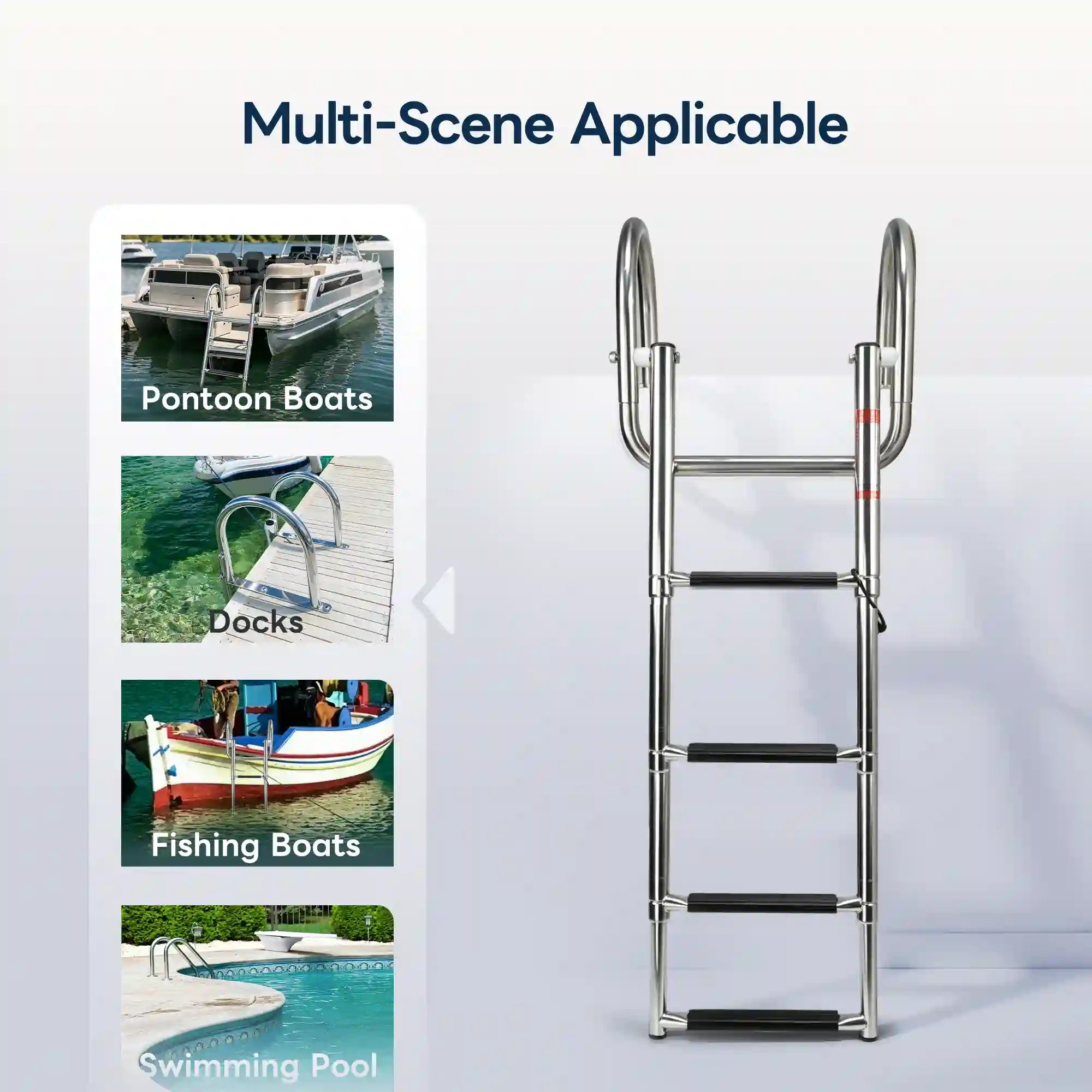 Boat Ladder with Handrails 4-Step
