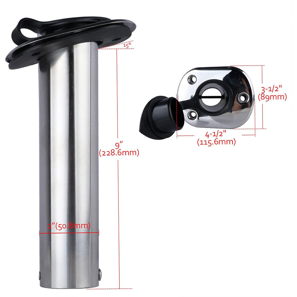 Fishing Rod Holders 2 Pack 15 degree