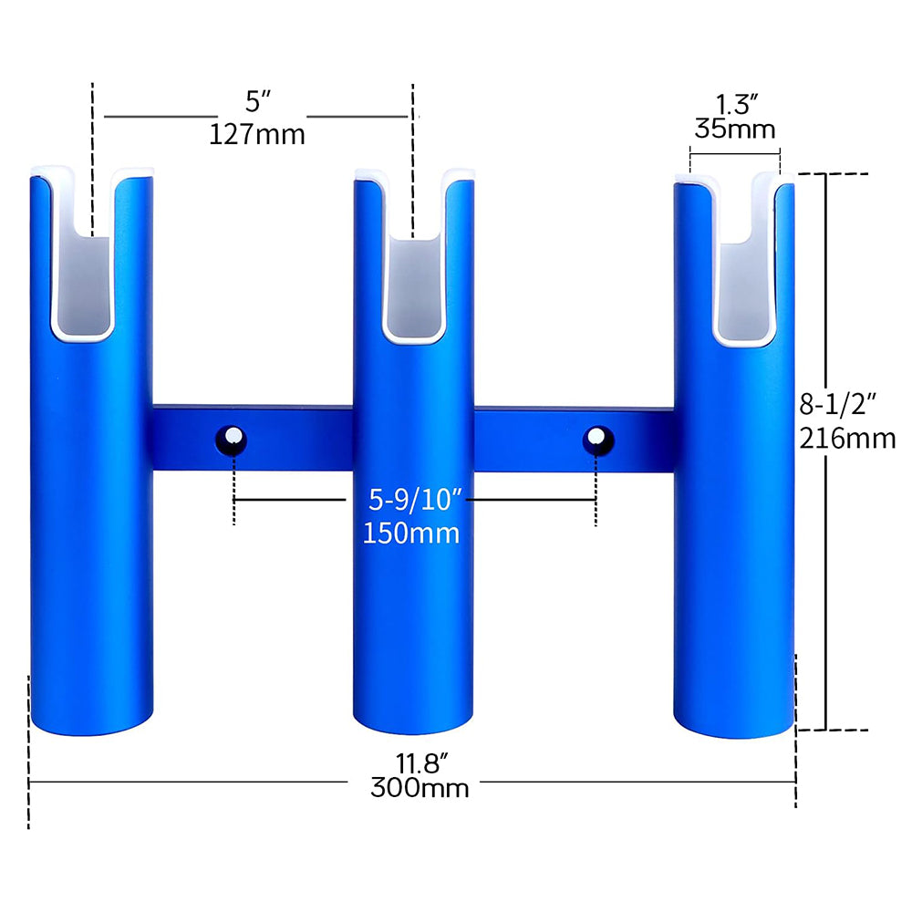 Aluminium Fishing Rod Holders Blue