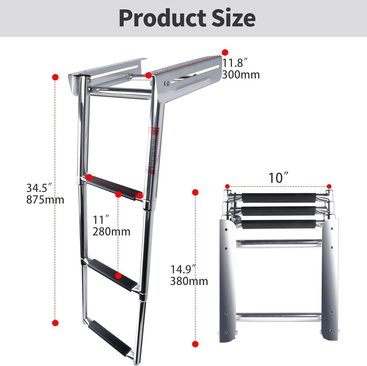 Boat Ladder 3 Step Under Platform