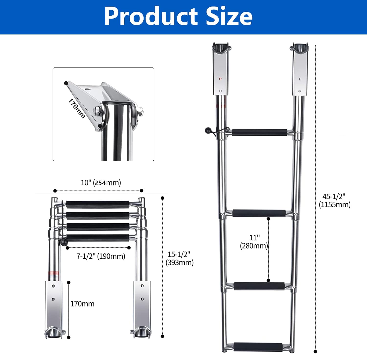 Boat Ladder Folding 4 Step