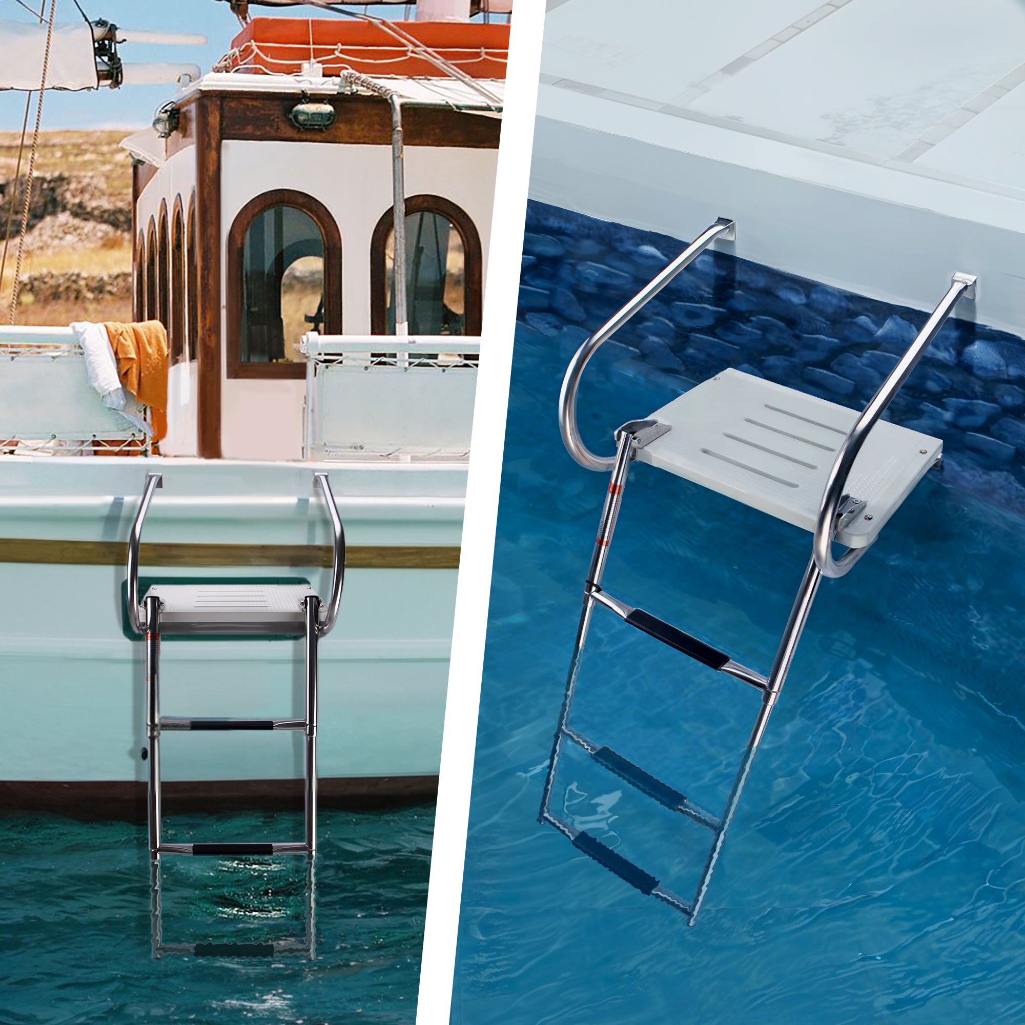 3-Step Boat Ladder with Swim Platform