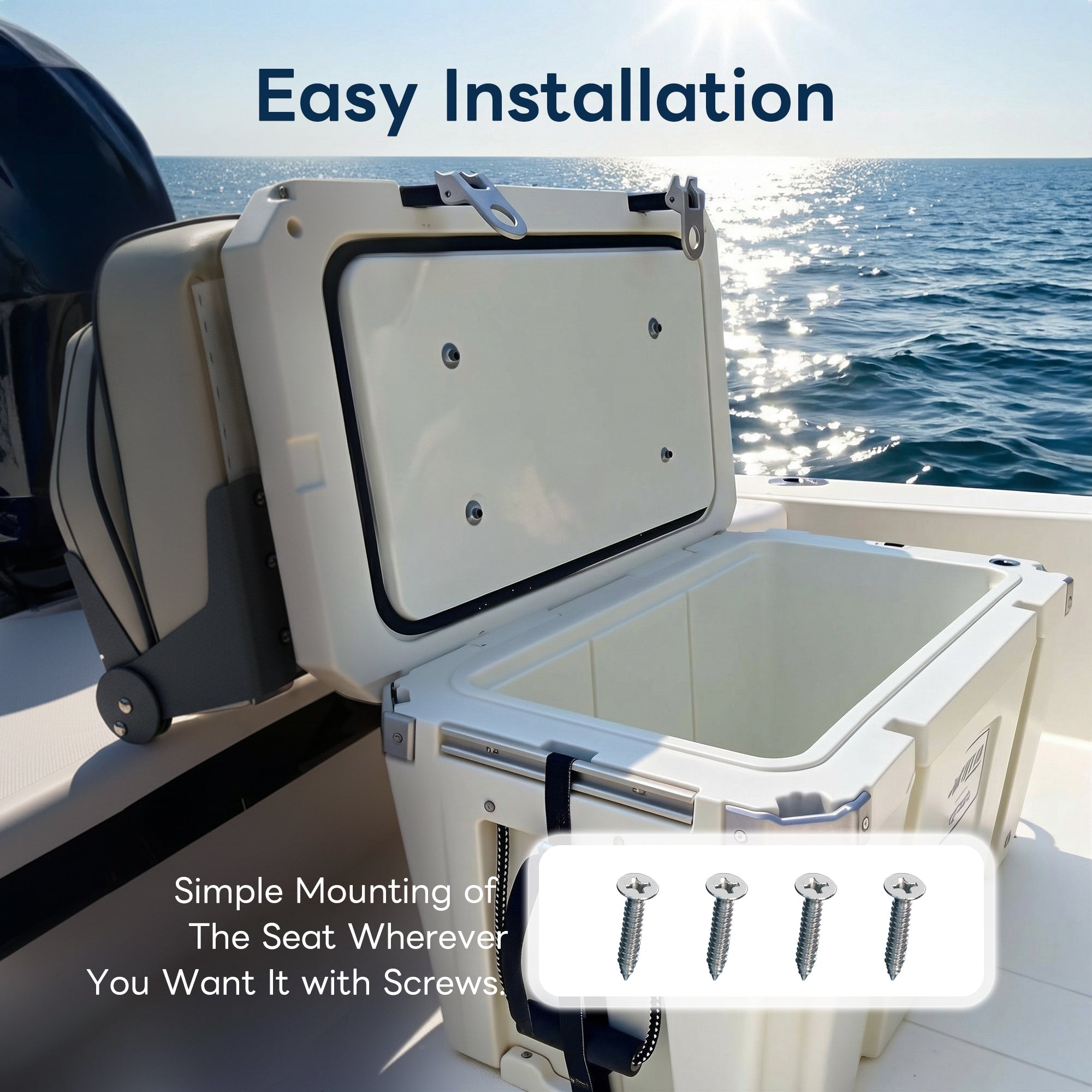 Folding Boat Bench Seat - Blue