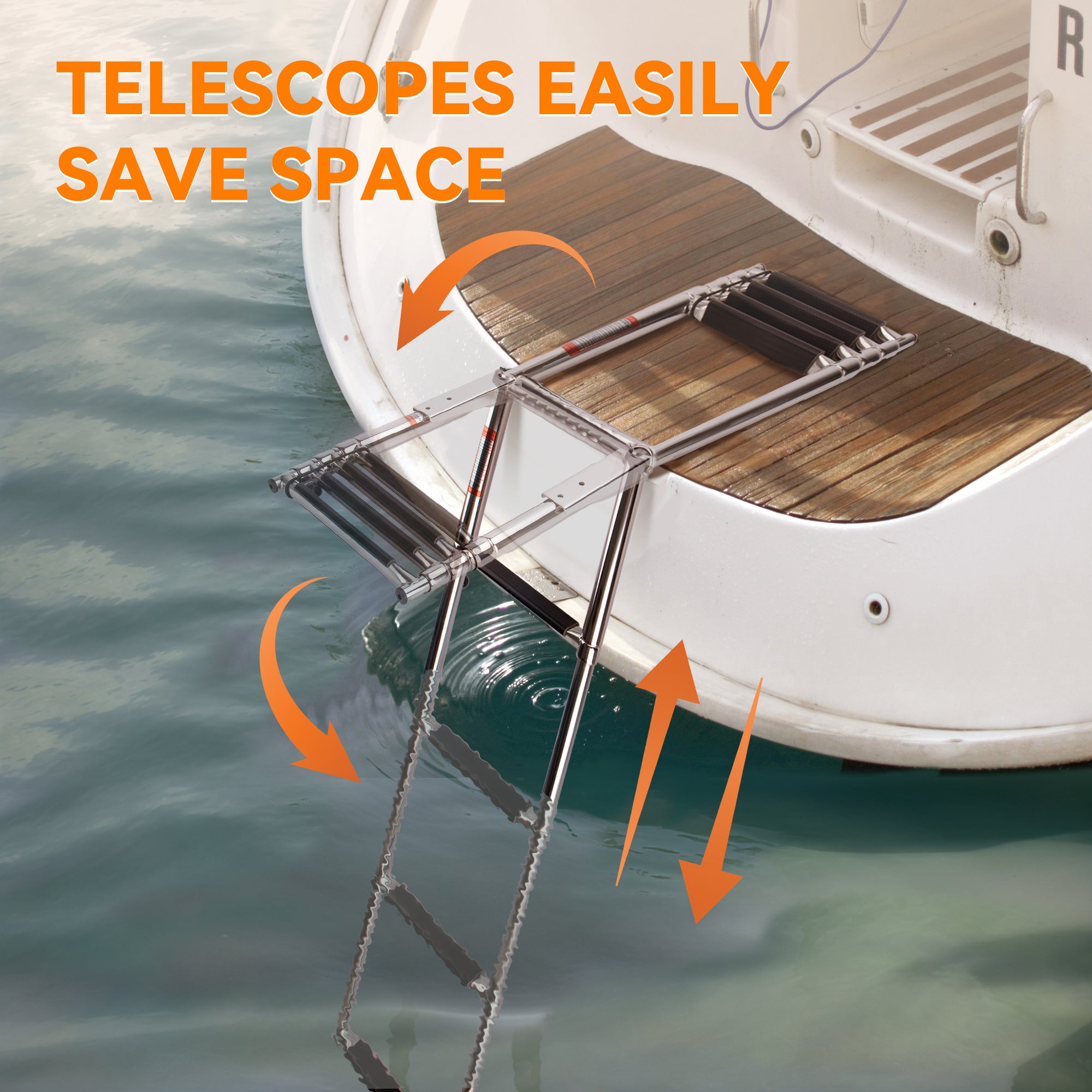 Boat Ladder 4 Step Folding