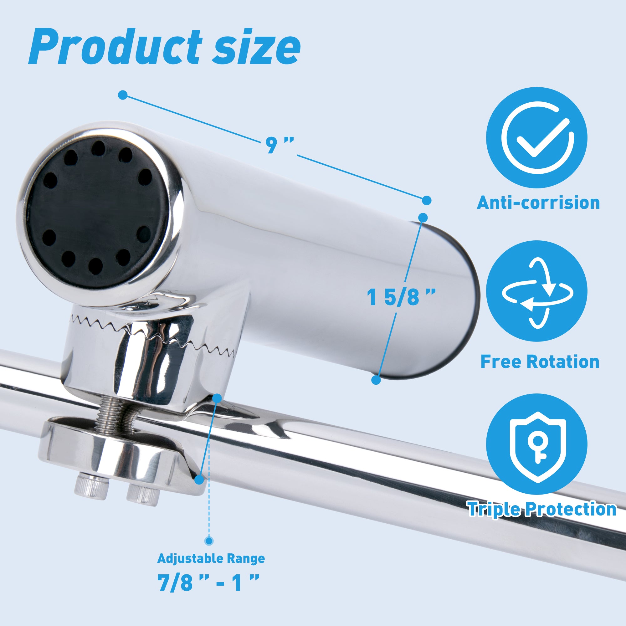 Fishing Rod Holders for Boat Rail Mount