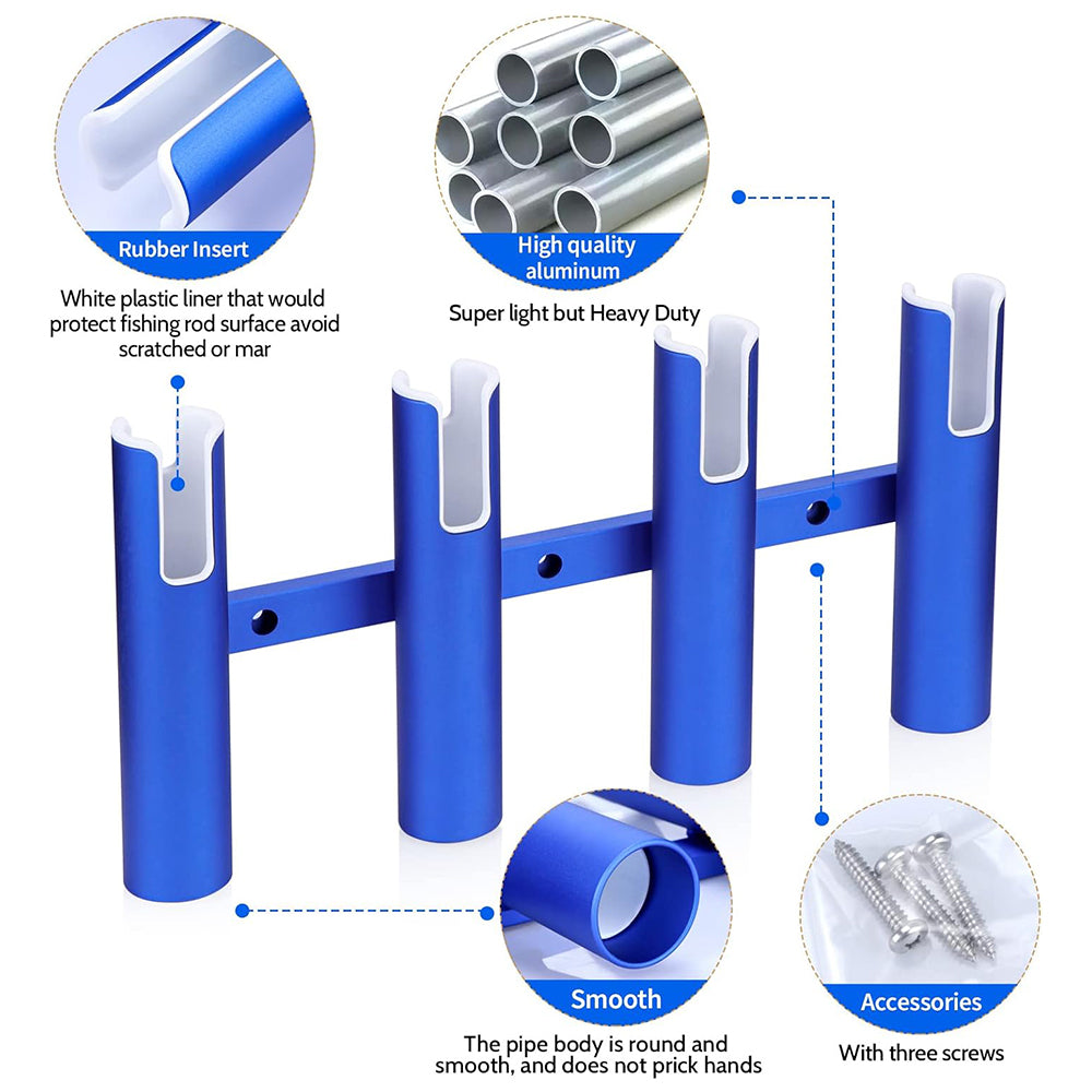 Aluminium Fishing Rod Holders Blue