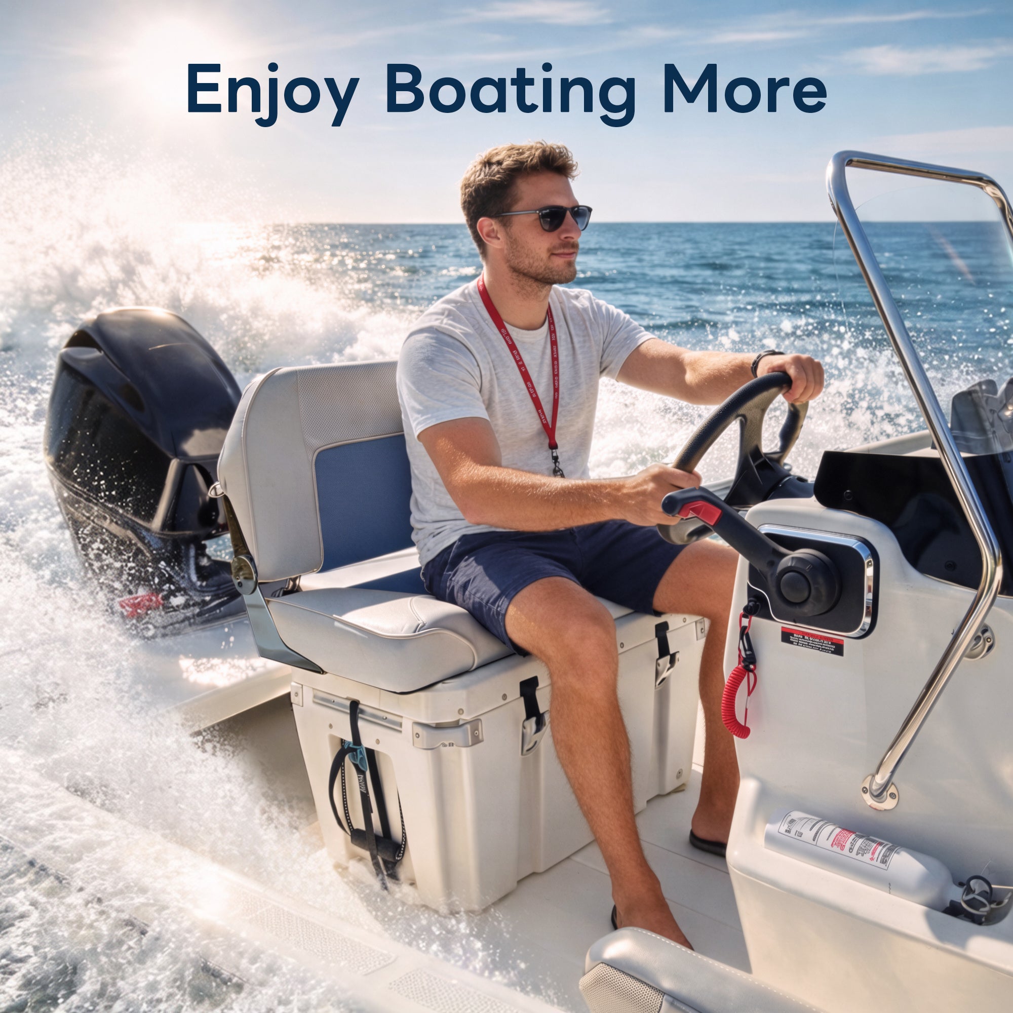 Folding Boat Bench Seat - Blue
