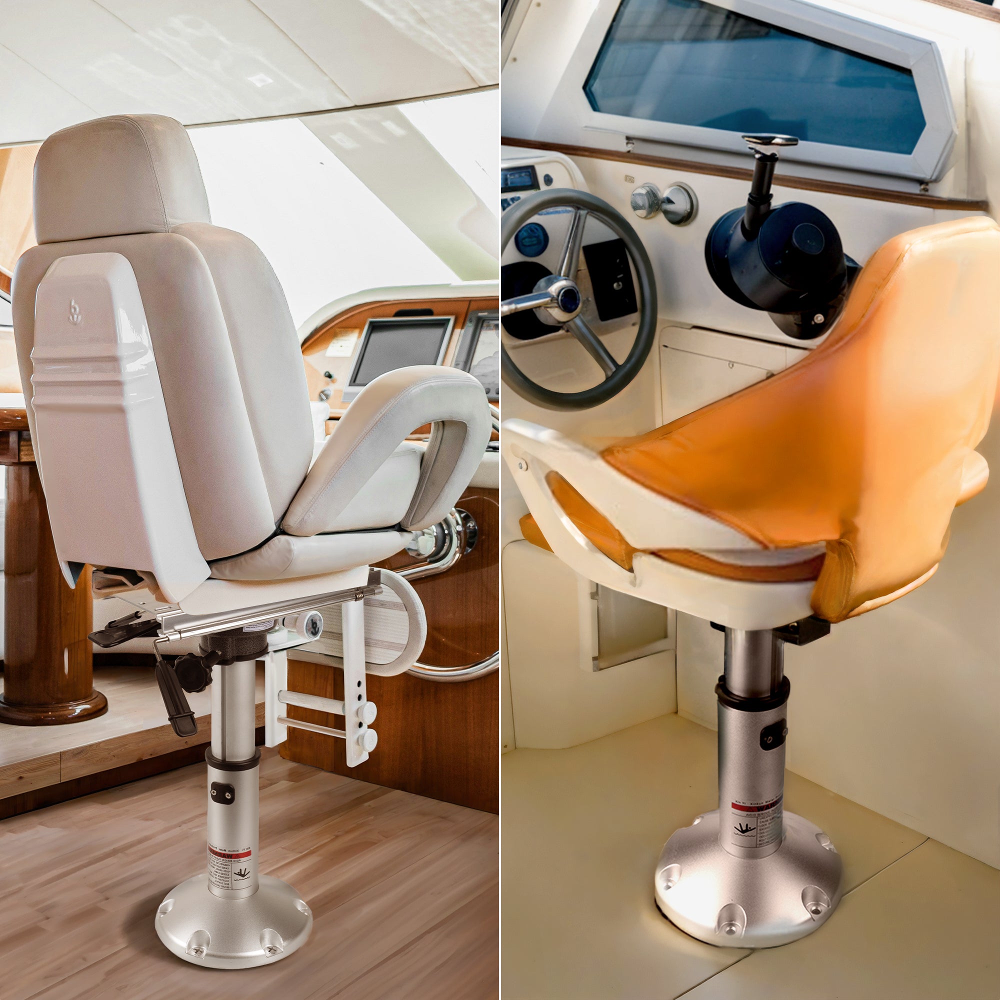 Gas Lift Boat Seat Pedestal with Slide Mount- 17 to 24 inch